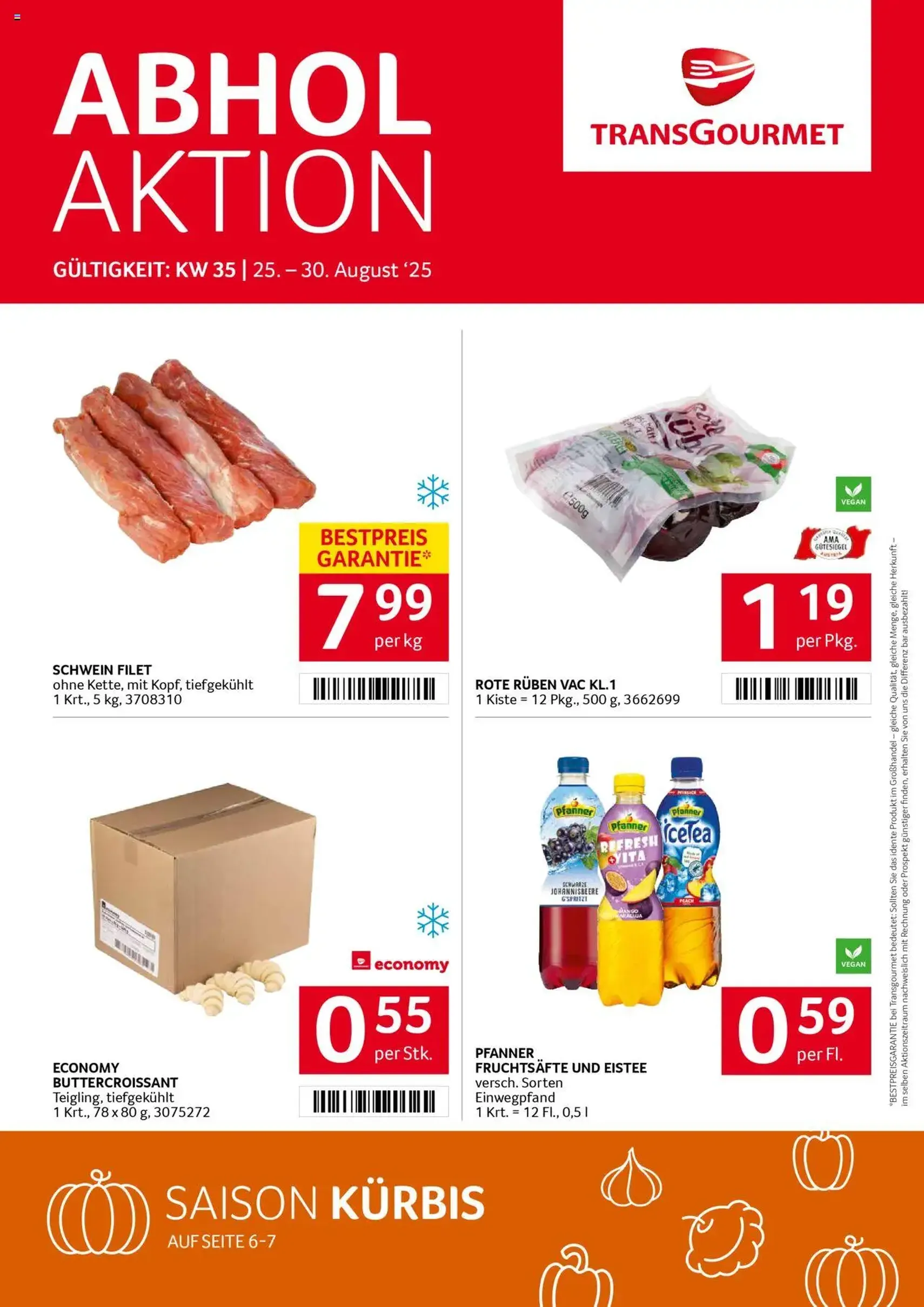 Transgourmet Flugblatt - Gültiger Prospekt ab 24.08.2025, Seite 1 von insgesamt 28 Transgourmet Flugblatt - Gültiger Prospekt ab 24.08.2025, Seite 1 von insgesamt 28