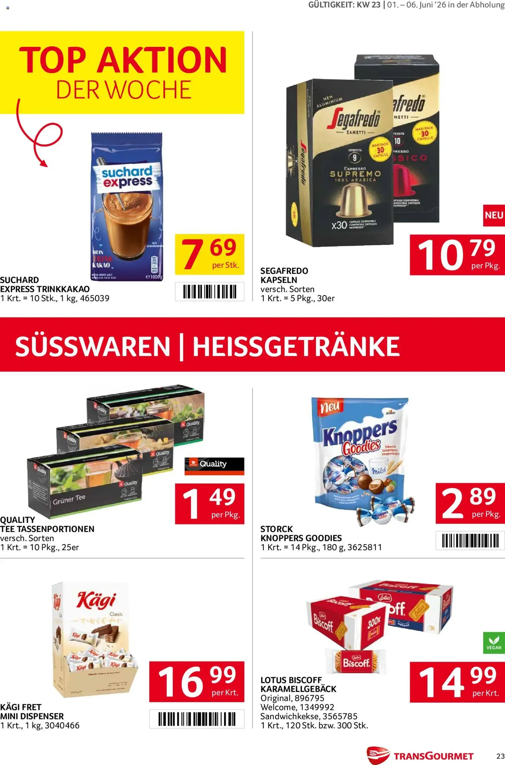 Transgourmet Flugblatt - Gültiger Prospekt ab 01.06.2026, Seite 23 von insgesamt 36