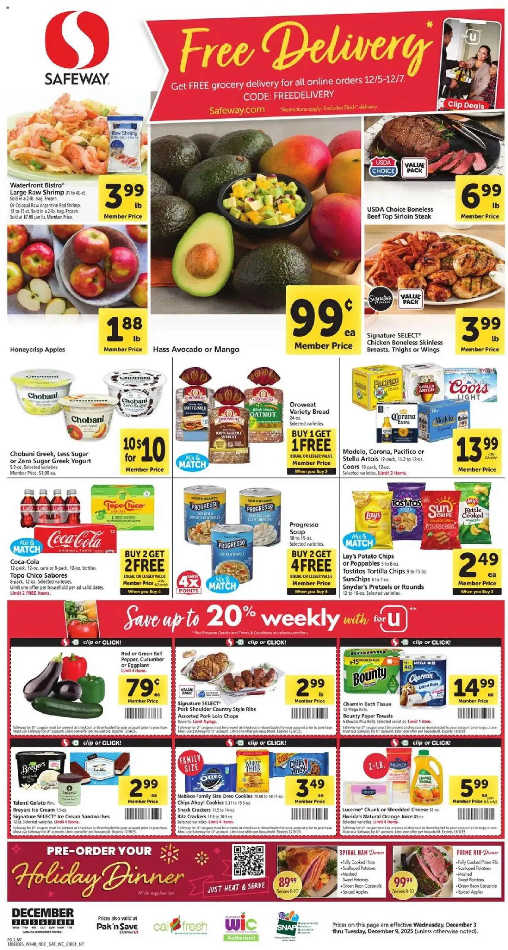 Safeway Weekly Ad - valid flyer from 12/03/2025, page 1 of 11