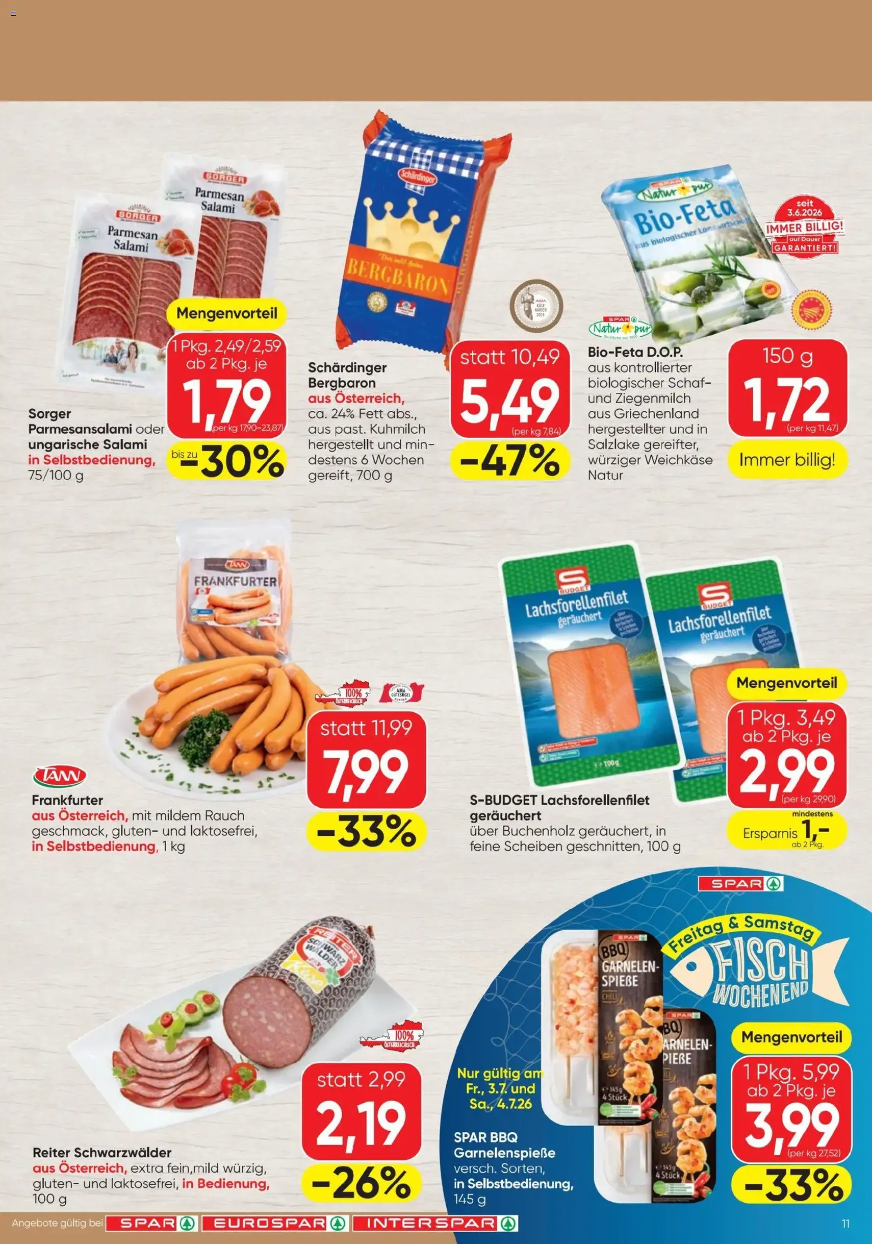 Spar - Flugblatt - Gültiger Prospekt ab 01.07.2026, Seite 11 von insgesamt 24
