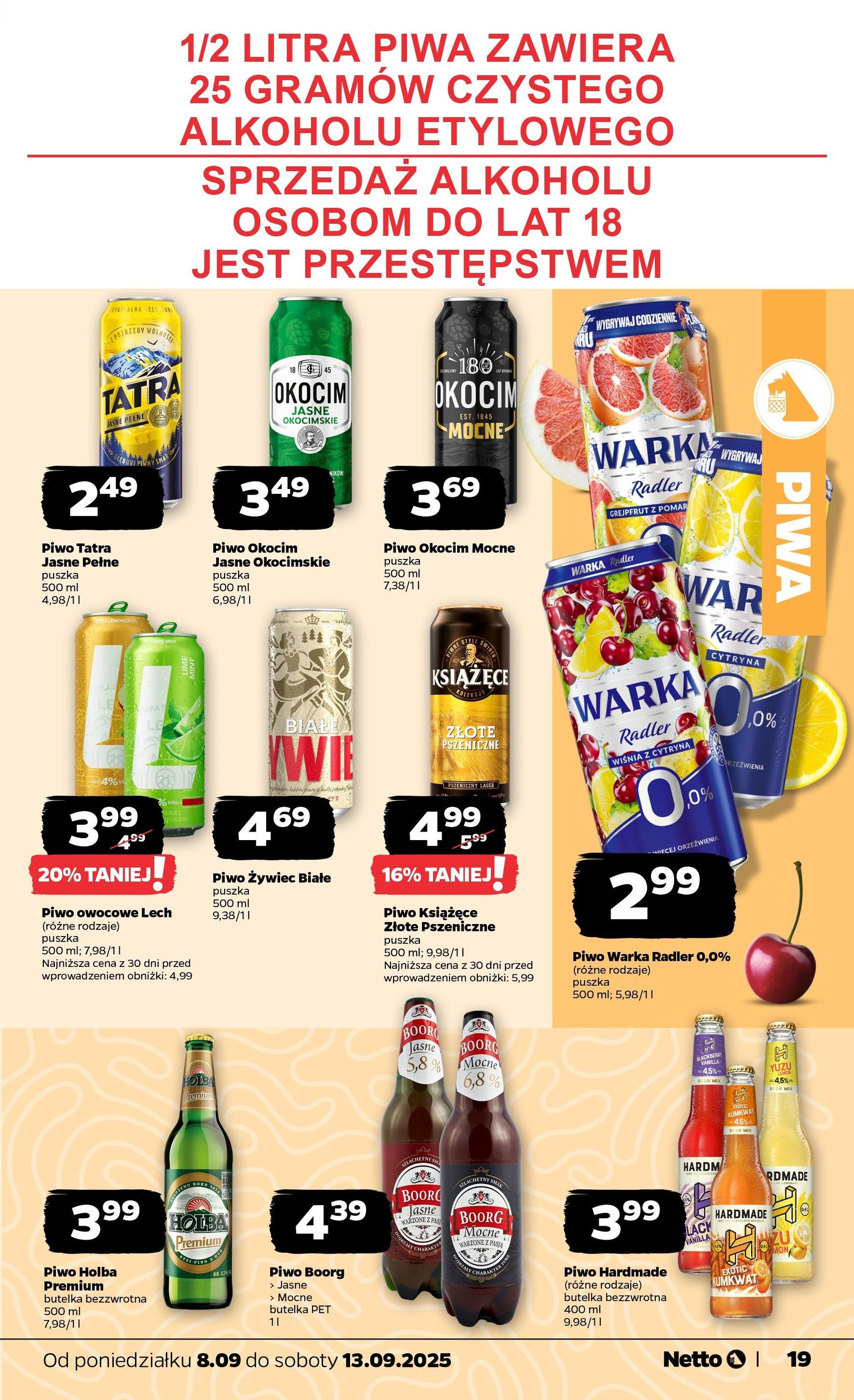 Netto gazetka - Spożywcza - ważny gazetka od 08.09.2025 strona 19 z 30 Netto gazetka - Spożywcza - ważny gazetka od 08.09.2025 strona 19 z 30
