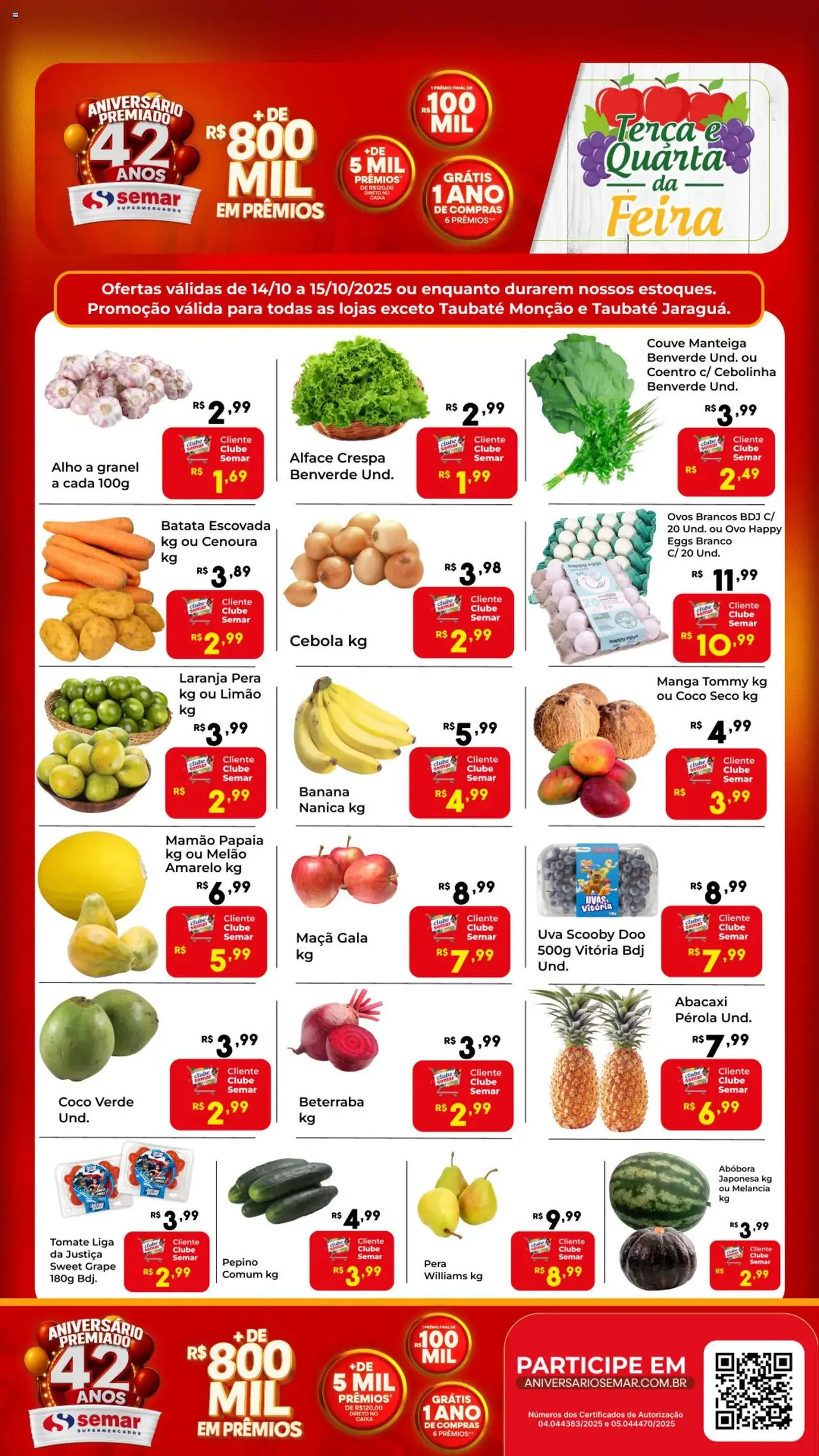 Semar Supermercado - Ofertas Feira - folheto válido a partir de 14/10/2025 página 1 de 1
