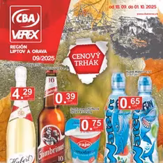 CBA Verex leták - náhľad letáku platný od 18.09.2025
