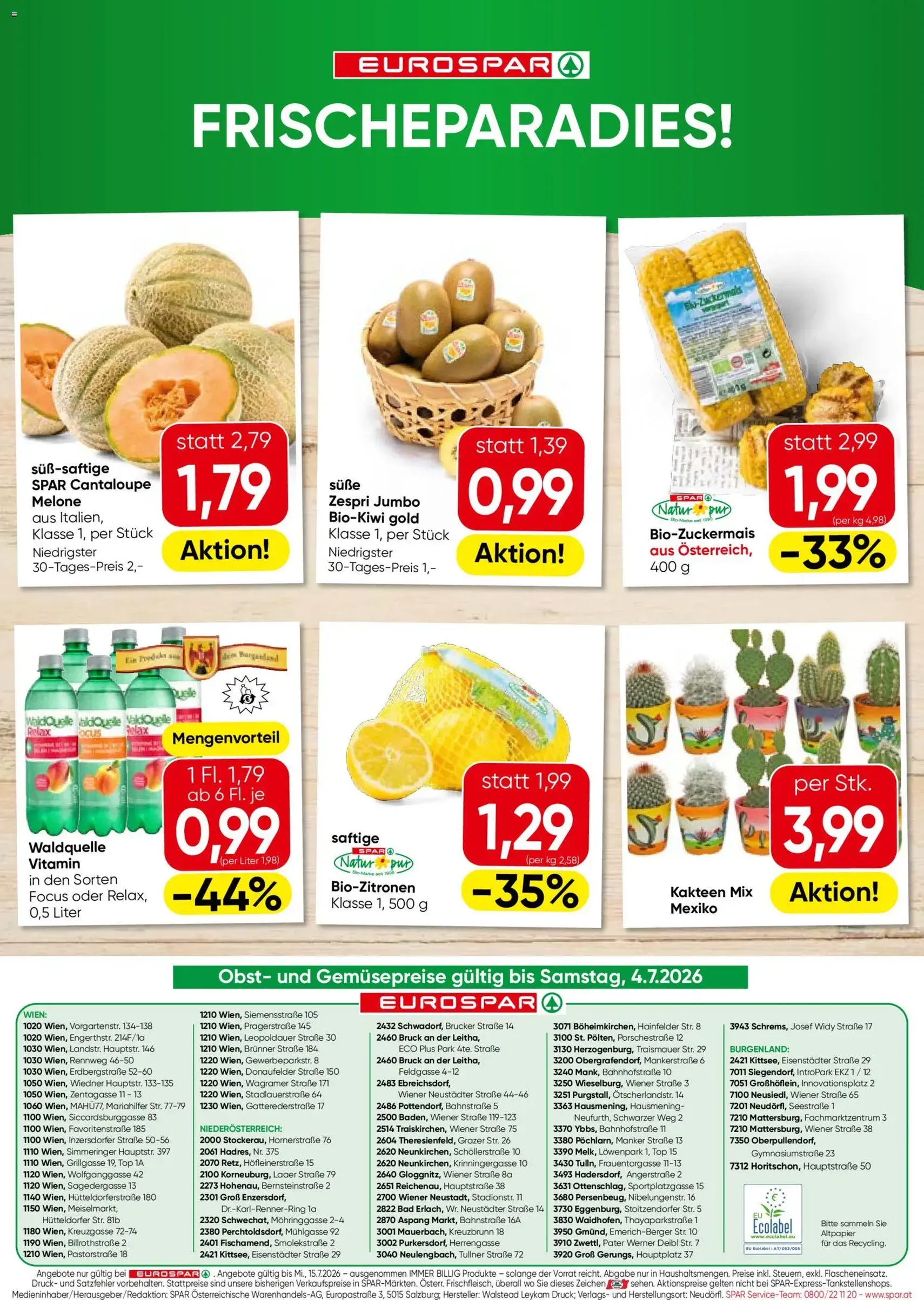 Eurospar Flugblatt - Gültiger Prospekt ab 01.07.2026, Seite 16 von insgesamt 16
