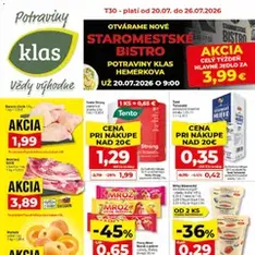 Klas leták - náhľad letáku platný od 20.07.2026
