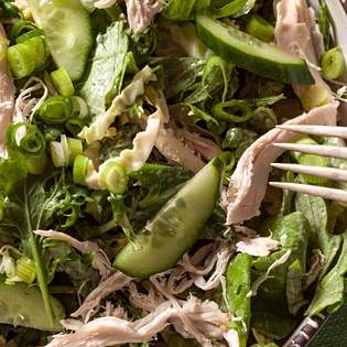 Recipe preview Chicken and Greens Salad with Tahini Dressing