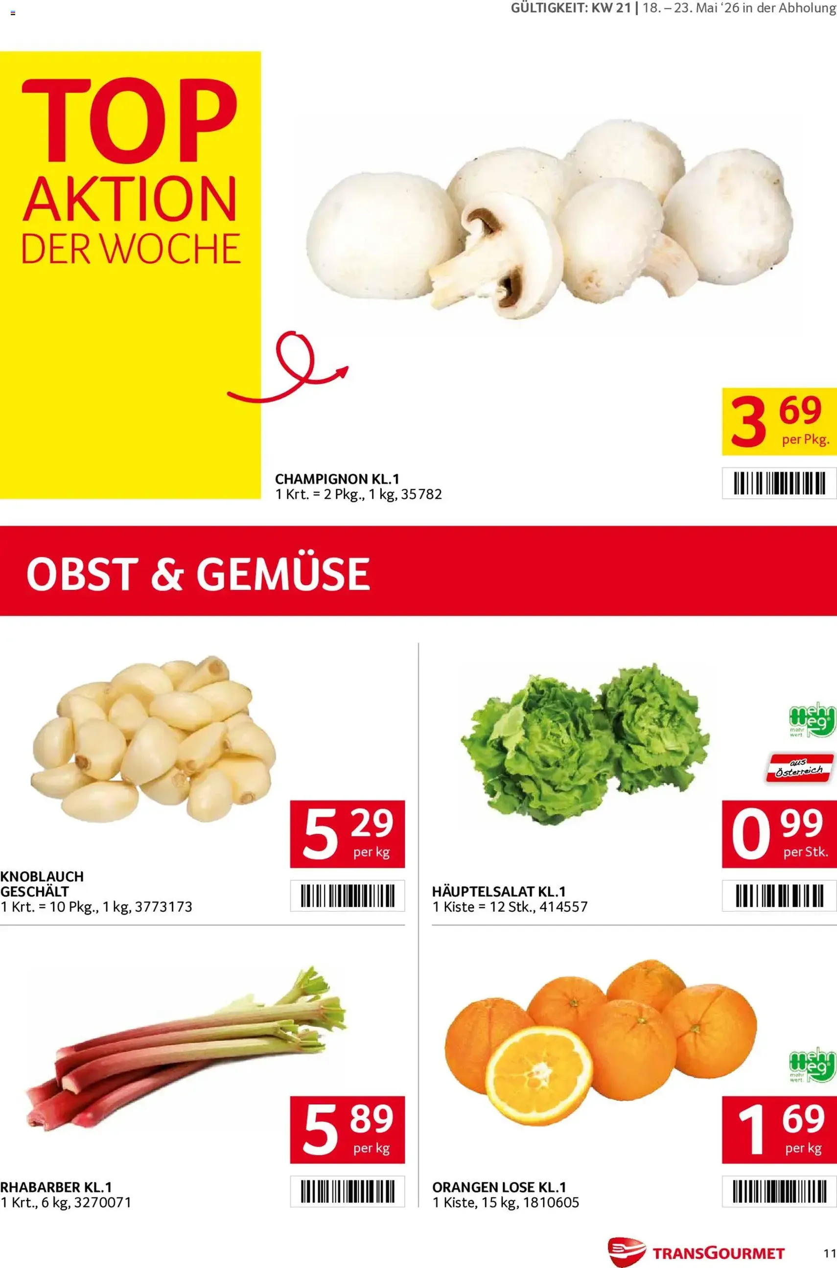 Transgourmet Flugblatt - Gültiger Prospekt ab 18.05.2026, Seite 11 von insgesamt 32