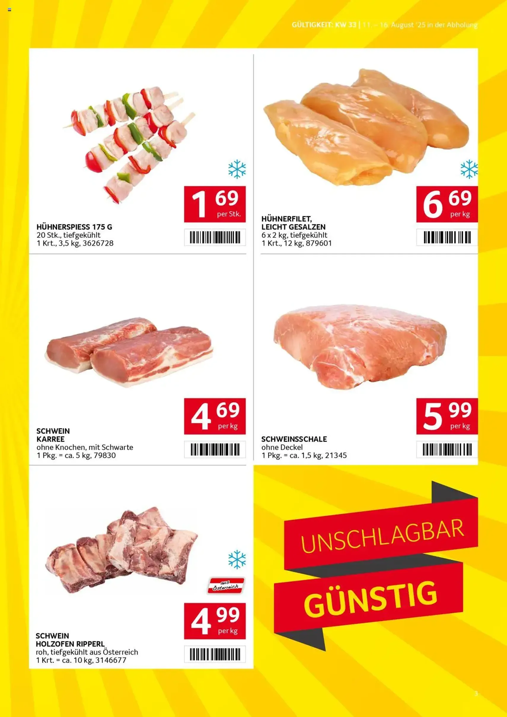 Transgourmet Flugblatt - Gültiger Prospekt ab 10.08.2025, Seite 3 von insgesamt 32 Transgourmet Flugblatt - Gültiger Prospekt ab 10.08.2025, Seite 3 von insgesamt 32