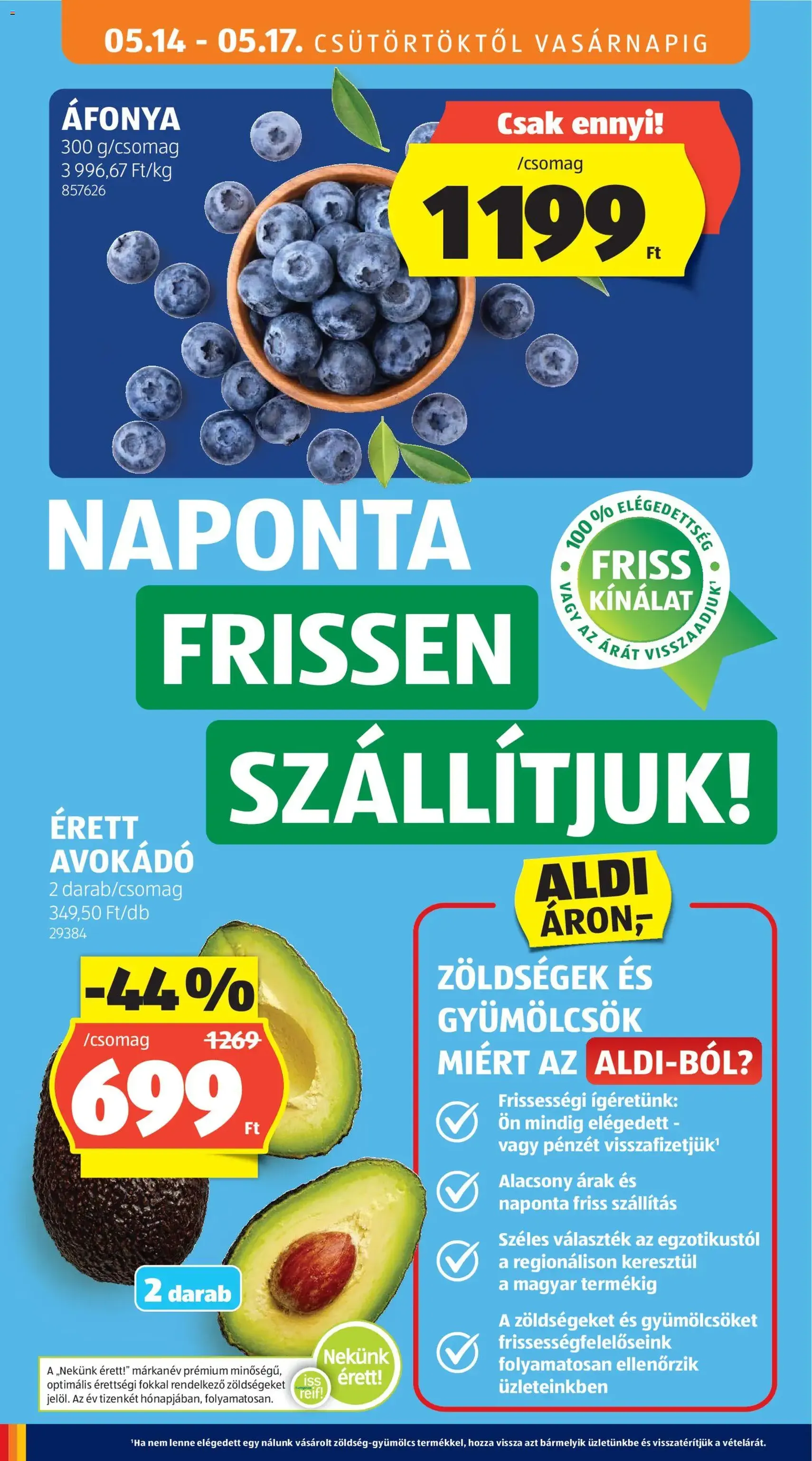 Aldi akciós újság - 2026.05.14. érvényes szórólap 10 oldal 36 oldalból