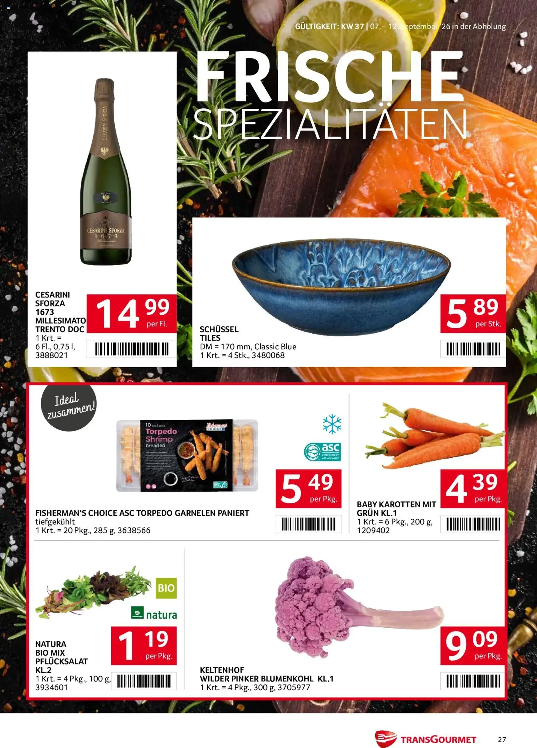 Transgourmet Flugblatt - Gültiger Prospekt ab 07.09.2026, Seite 27 von insgesamt 32