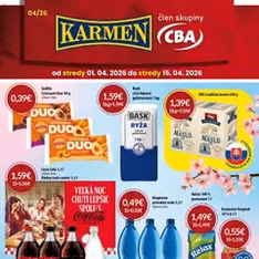 KARMEN CBA leták - náhľad letáku platný od 01.04.2026