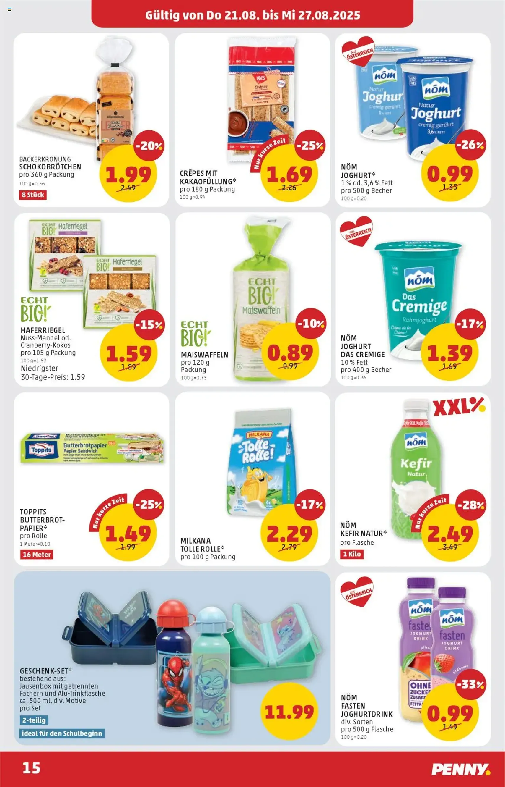 Penny Markt Flugblatt - Gültiger Prospekt ab 21.08.2025, Seite 15 von insgesamt 32