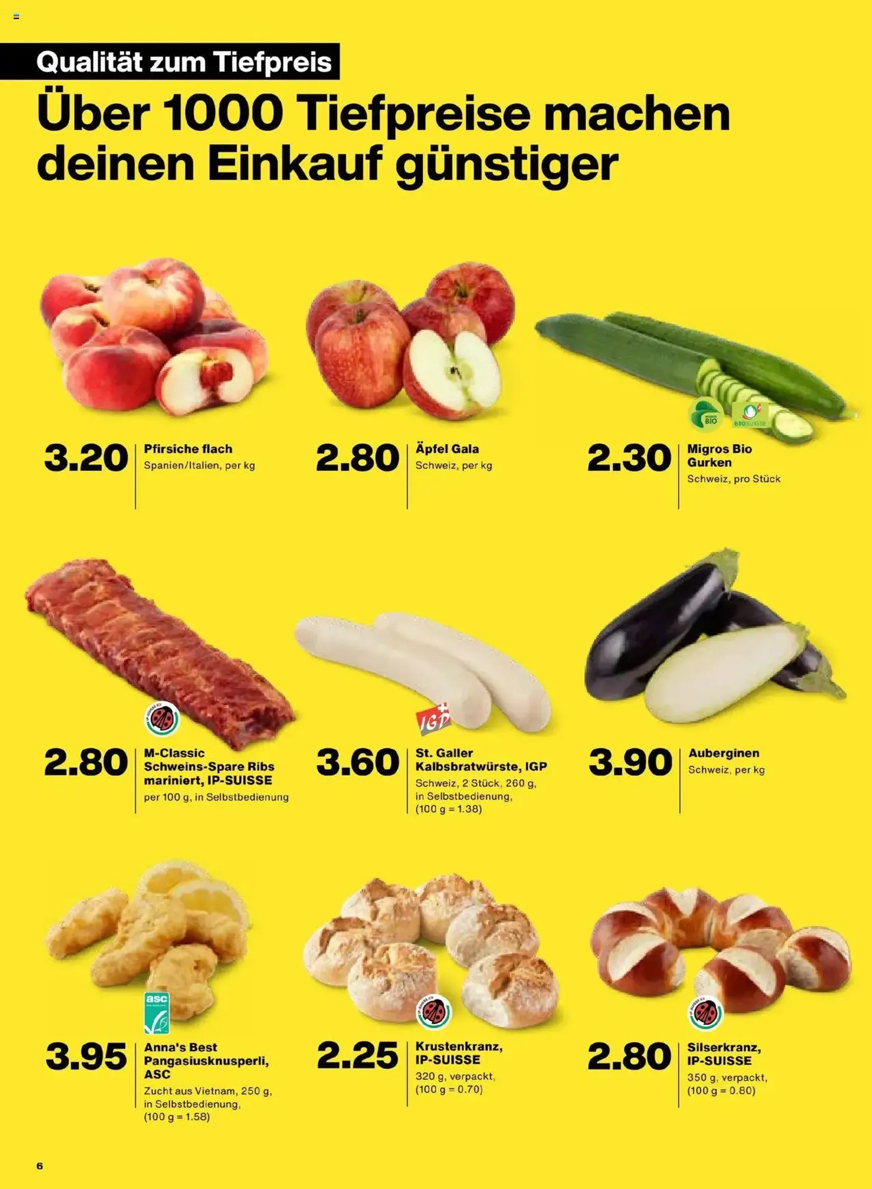 Migros Aktionen - Gültiger Prospekt ab 19.08.2025, Seite 6 von insgesamt 20 Migros Aktionen - Gültiger Prospekt ab 19.08.2025, Seite 6 von insgesamt 20