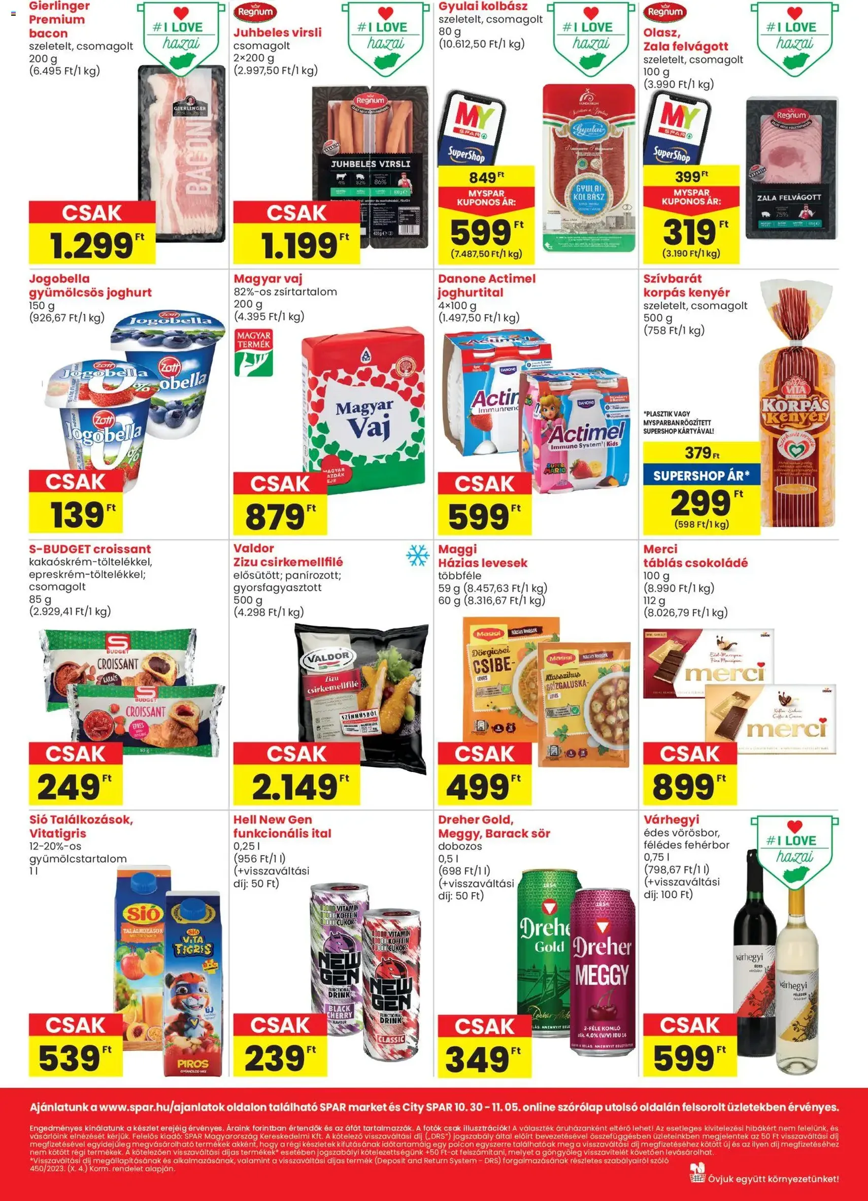 Spar Market Akciós újság - 2025.10.30. érvényes szórólap 2 oldal 2 oldalból