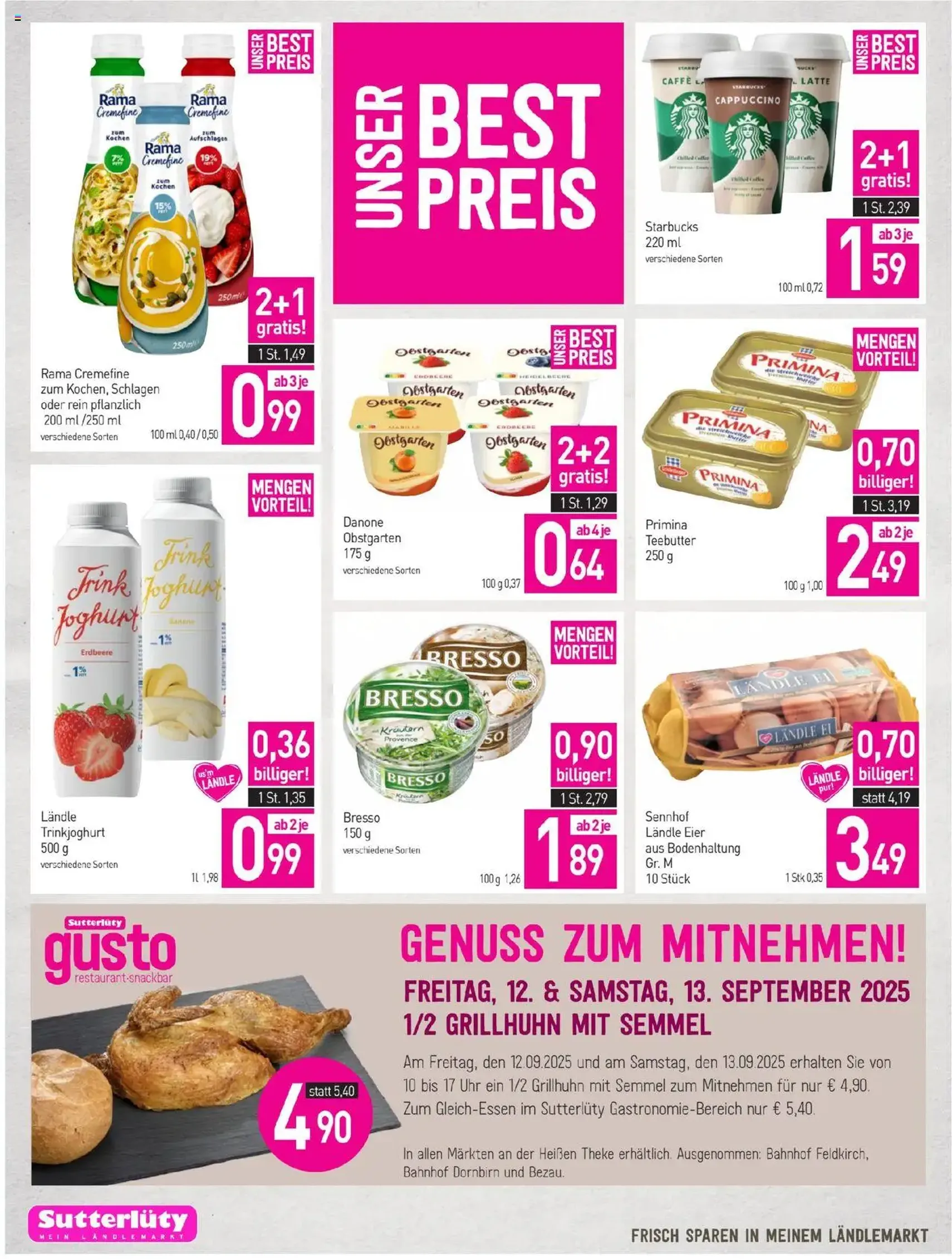 Sutterlüty Flugblatt - Gültiger Prospekt ab 11.09.2025, Seite 4 von insgesamt 20