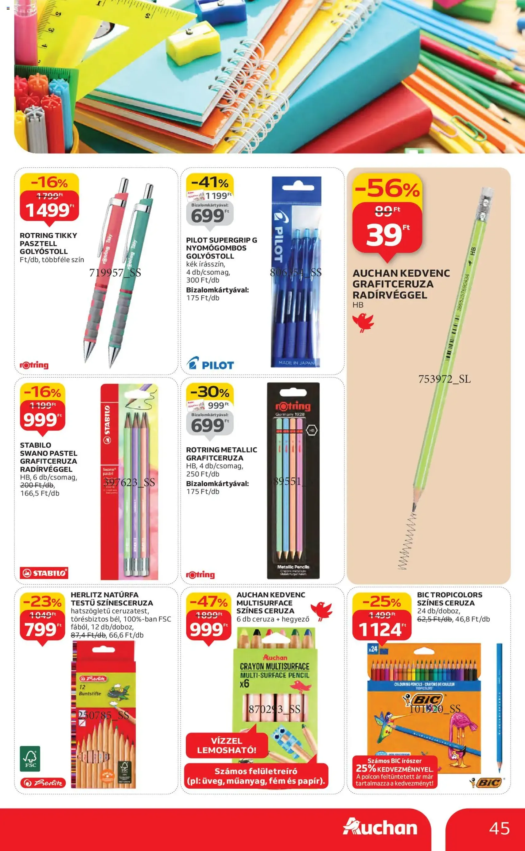 Auchan Akciós újság - 2025.10.30. érvényes szórólap 45 oldal 58 oldalból Auchan Akciós újság - 2025.10.30. érvényes szórólap 45 oldal 58 oldalból