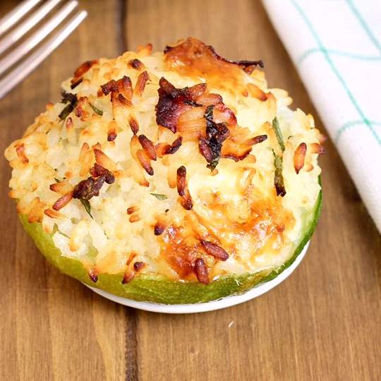 Anteprima ricetta Zucchine tonde ripiene con riso