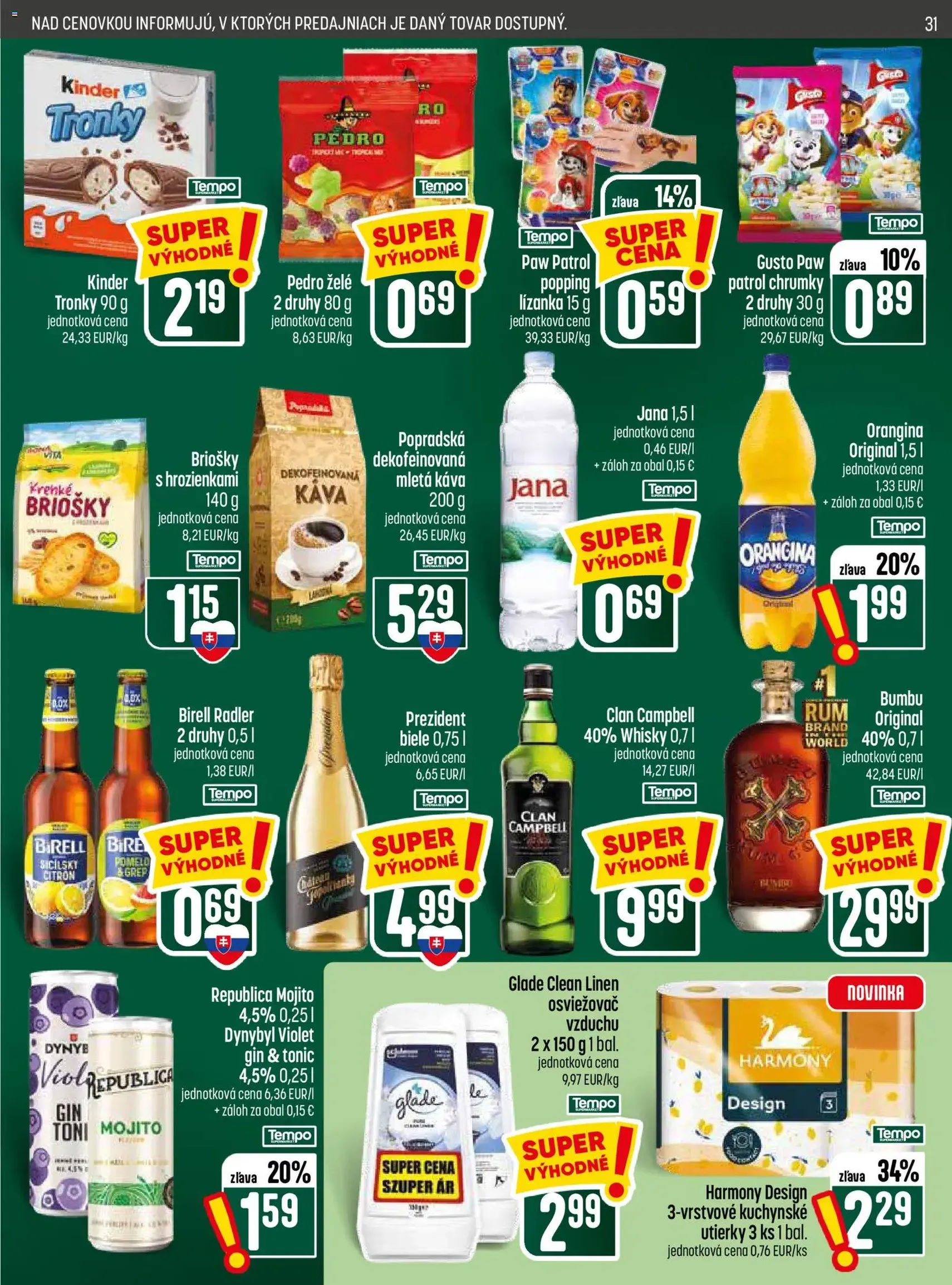 COOP Jednota leták - platný leták od 09.07.2026 strana 31 z 32