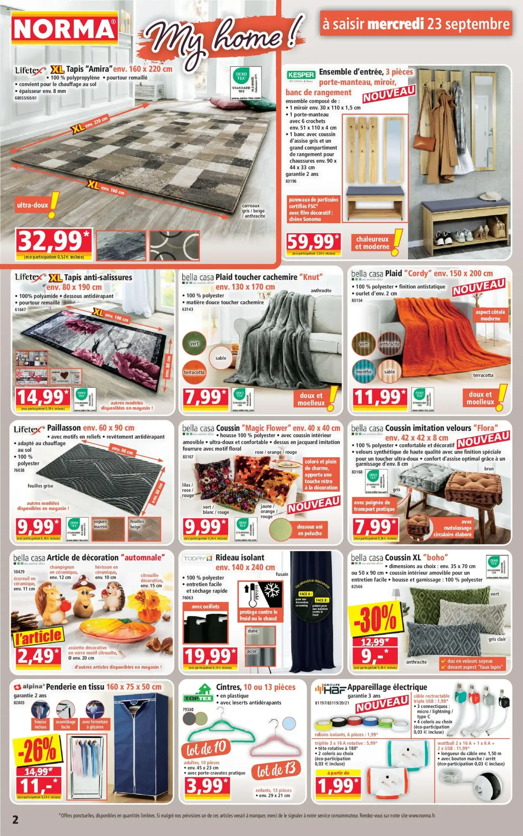 Norma catalogue - brochure valable à partir du 23/09/2026, page 2 sur 14