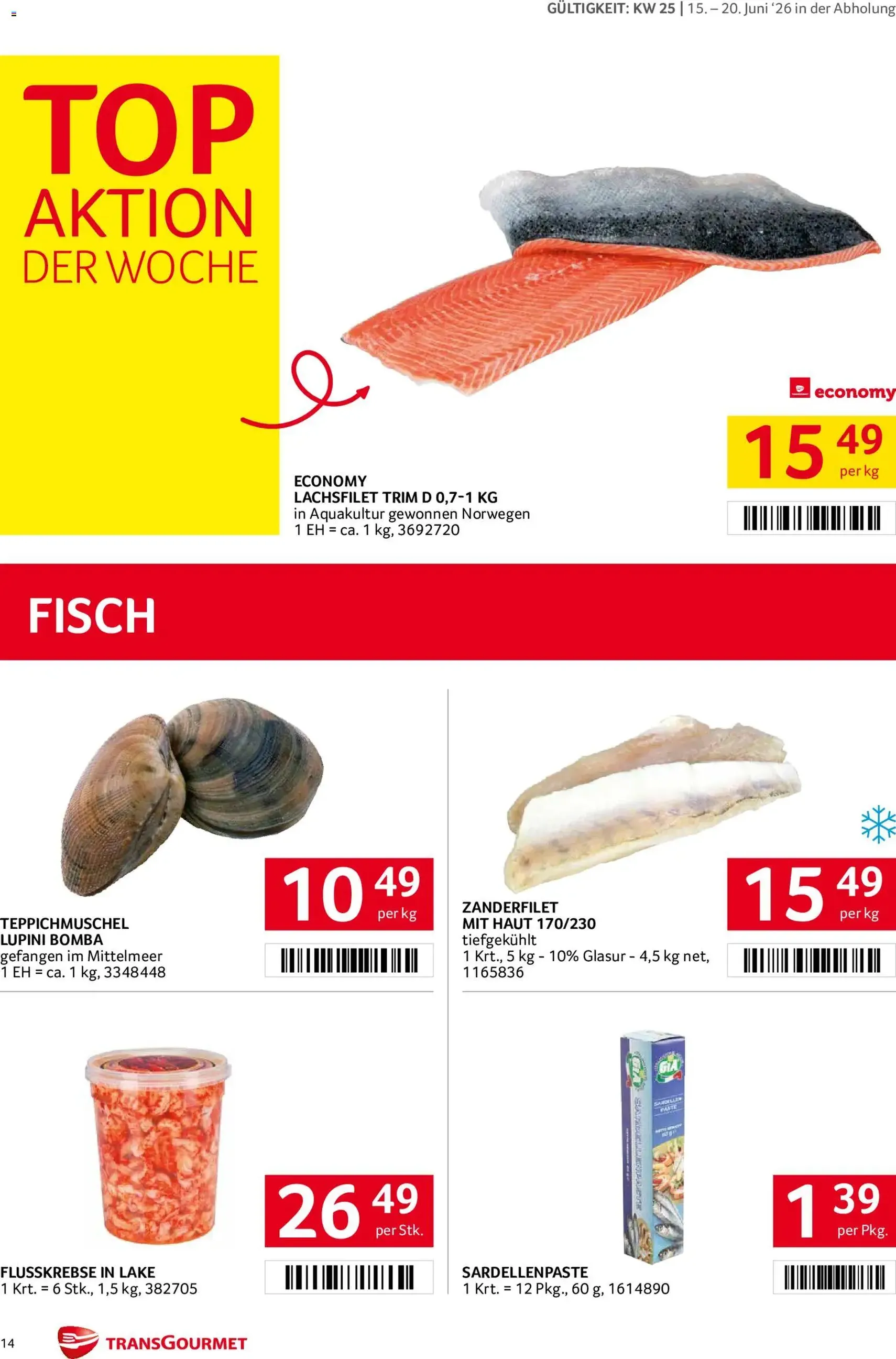 Transgourmet Flugblatt - Gültiger Prospekt ab 15.06.2026, Seite 14 von insgesamt 32