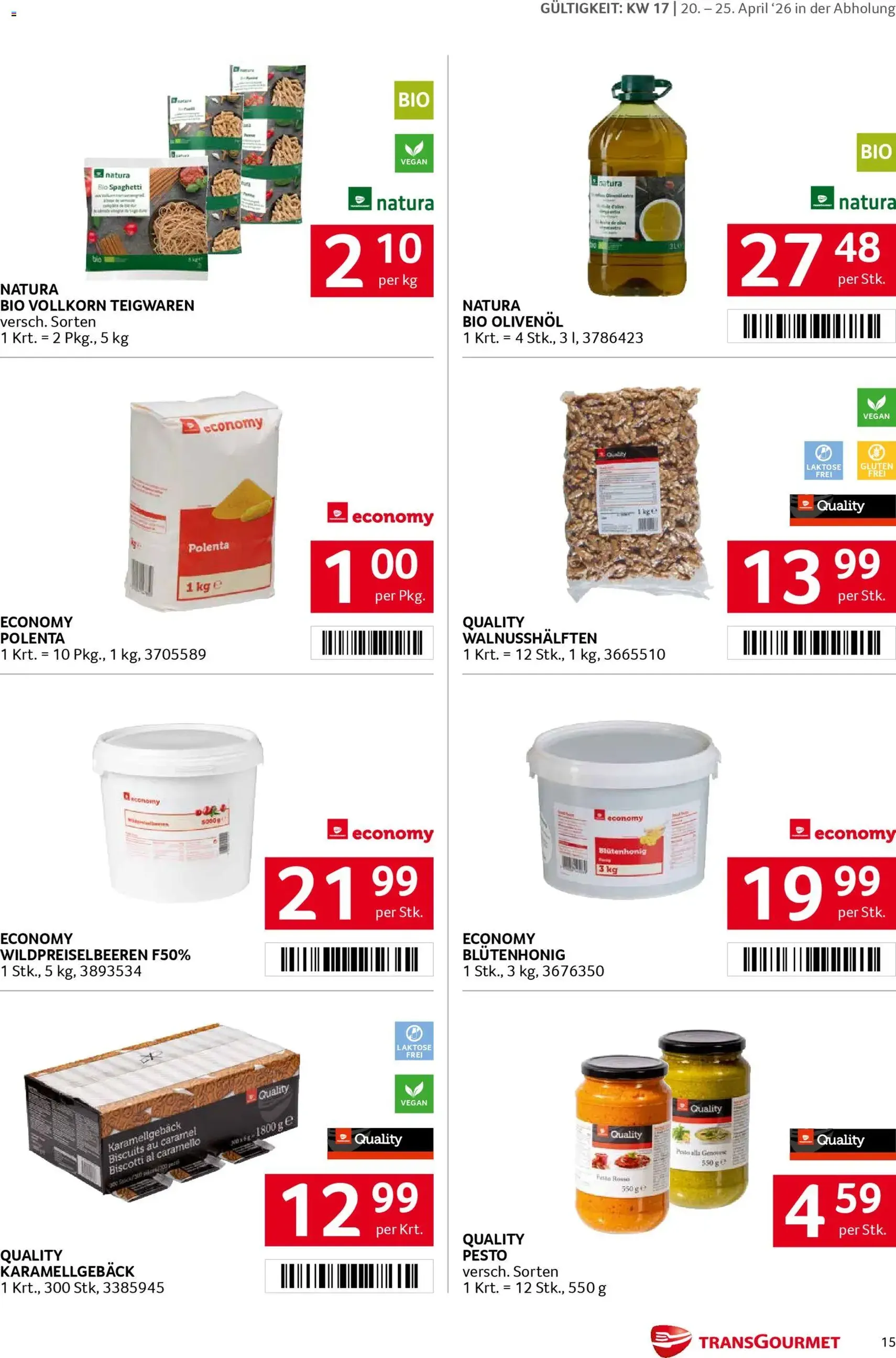 Transgourmet Flugblatt - Gültiger Prospekt ab 20.04.2026, Seite 15 von insgesamt 32