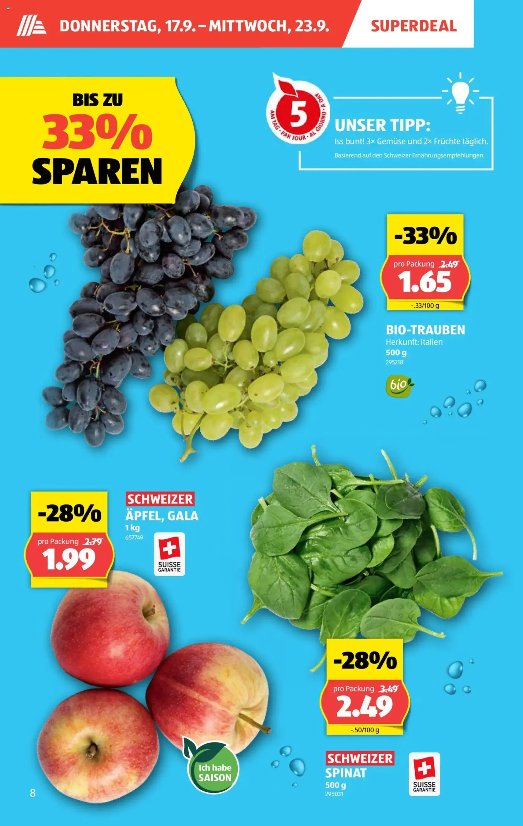 Aldi aktionen - Gültiger Prospekt ab 17.09.2026, Seite 8 von insgesamt 36