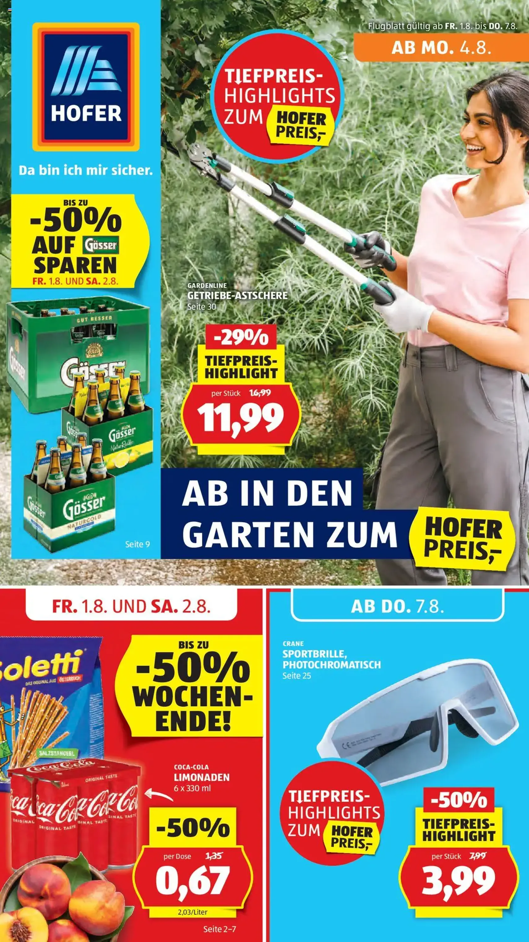Hofer Flugblatt - Gültiger Prospekt ab 01.08.2025, Seite 1 von insgesamt 41 Hofer Flugblatt - Gültiger Prospekt ab 01.08.2025, Seite 1 von insgesamt 41