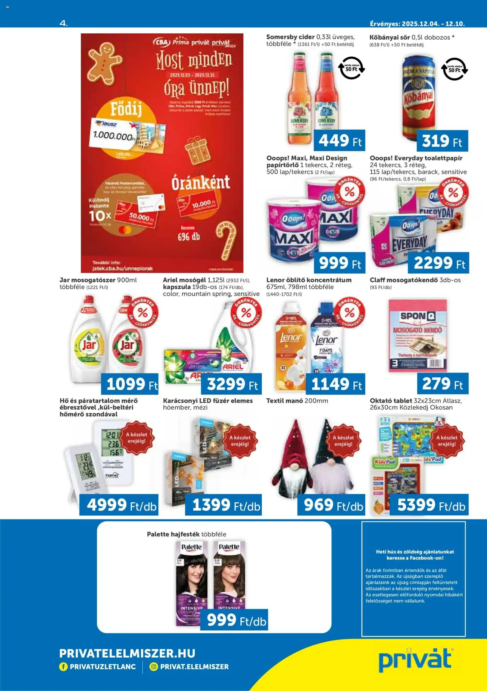 PRIVÁT Akciós újság - 2025.12.04. érvényes szórólap 4 oldal 4 oldalból