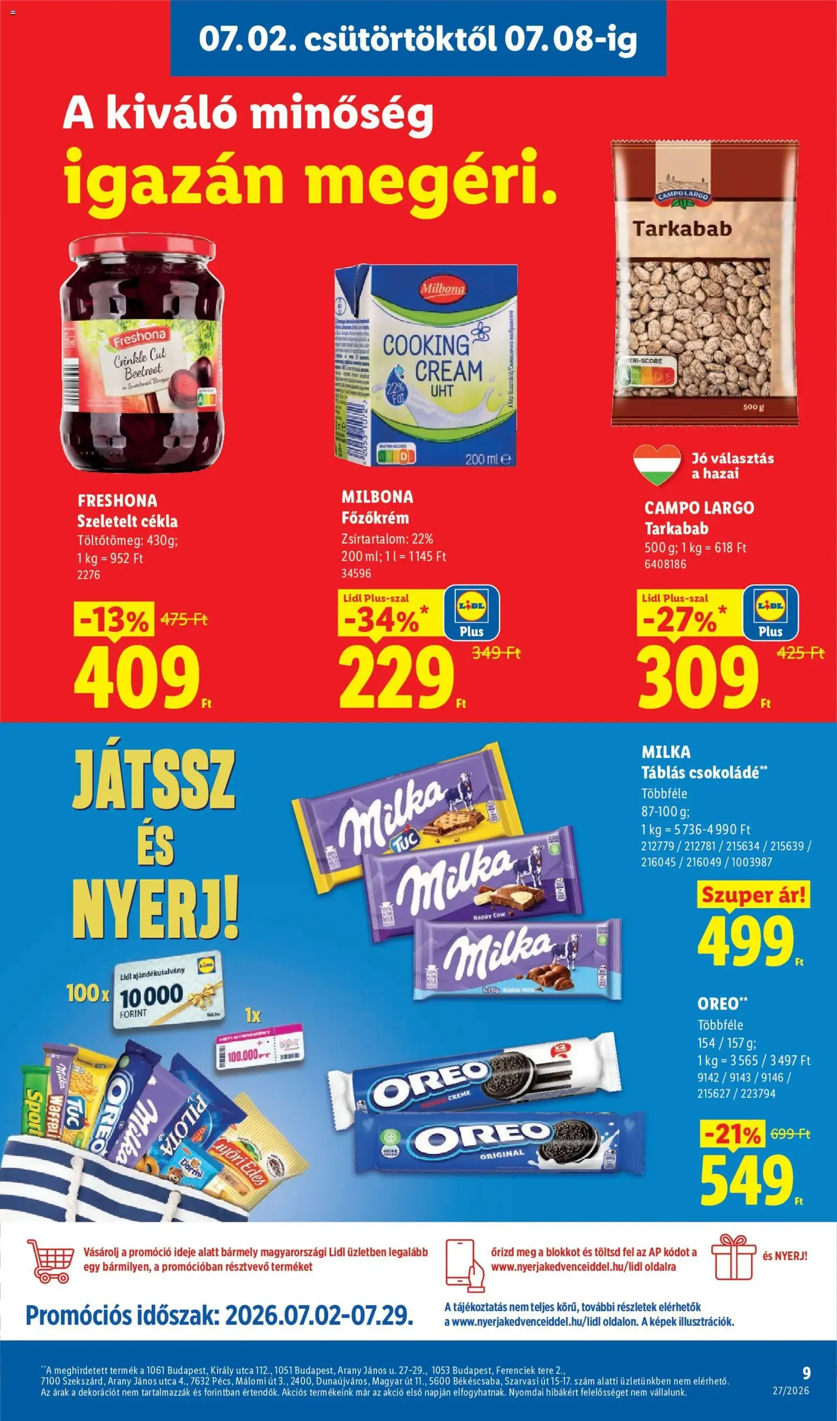 Lidl akciós újság - 2026.07.02. érvényes szórólap 9 oldal 86 oldalból