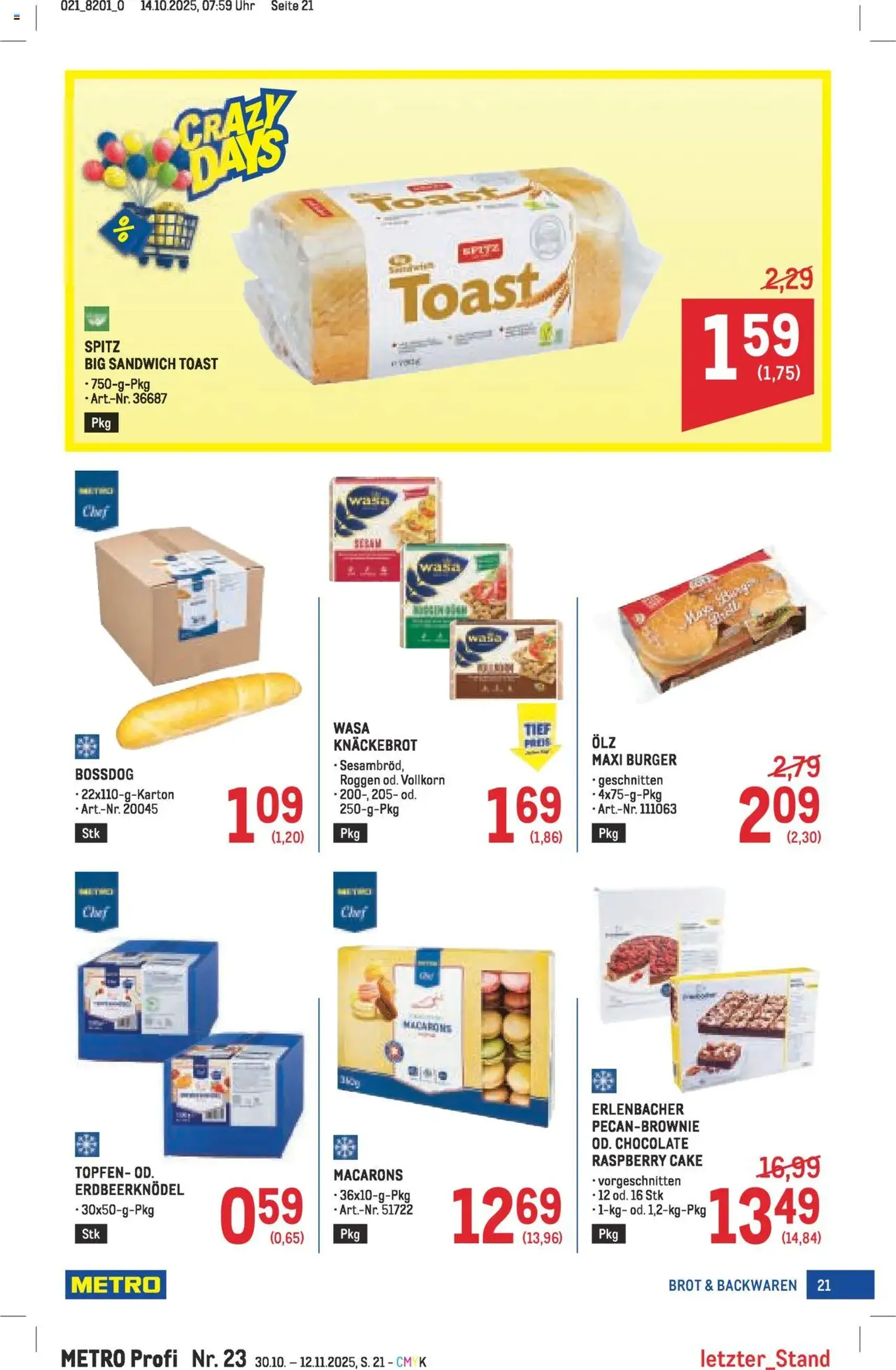 Metro angebote Profi - Gültiger Prospekt ab 30.10.2025, Seite 21 von insgesamt 64 Metro angebote Profi - Gültiger Prospekt ab 30.10.2025, Seite 21 von insgesamt 64