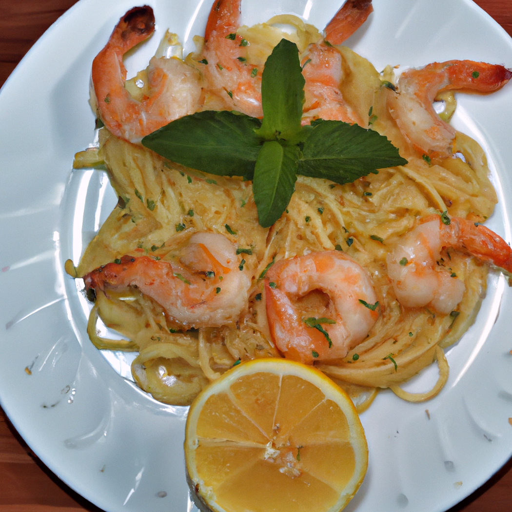 Pasta fredda ai gamberi e limone