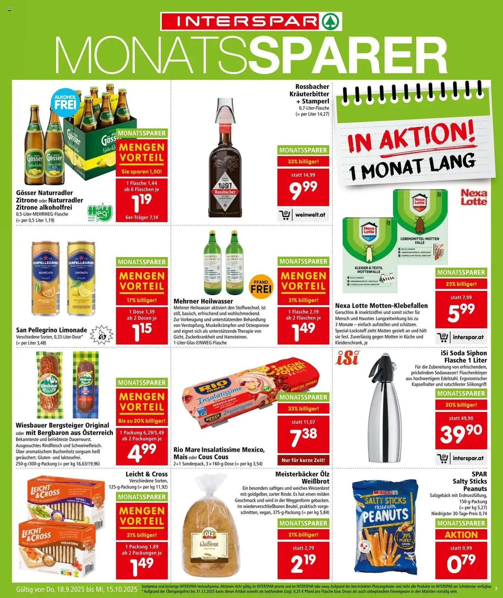 Interspar Flugblatt - Gültiger Prospekt ab 18.09.2025, Seite 7 von insgesamt 16
