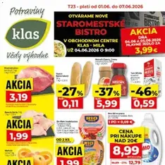 Klas leták - náhľad letáku platný od 01.06.2026