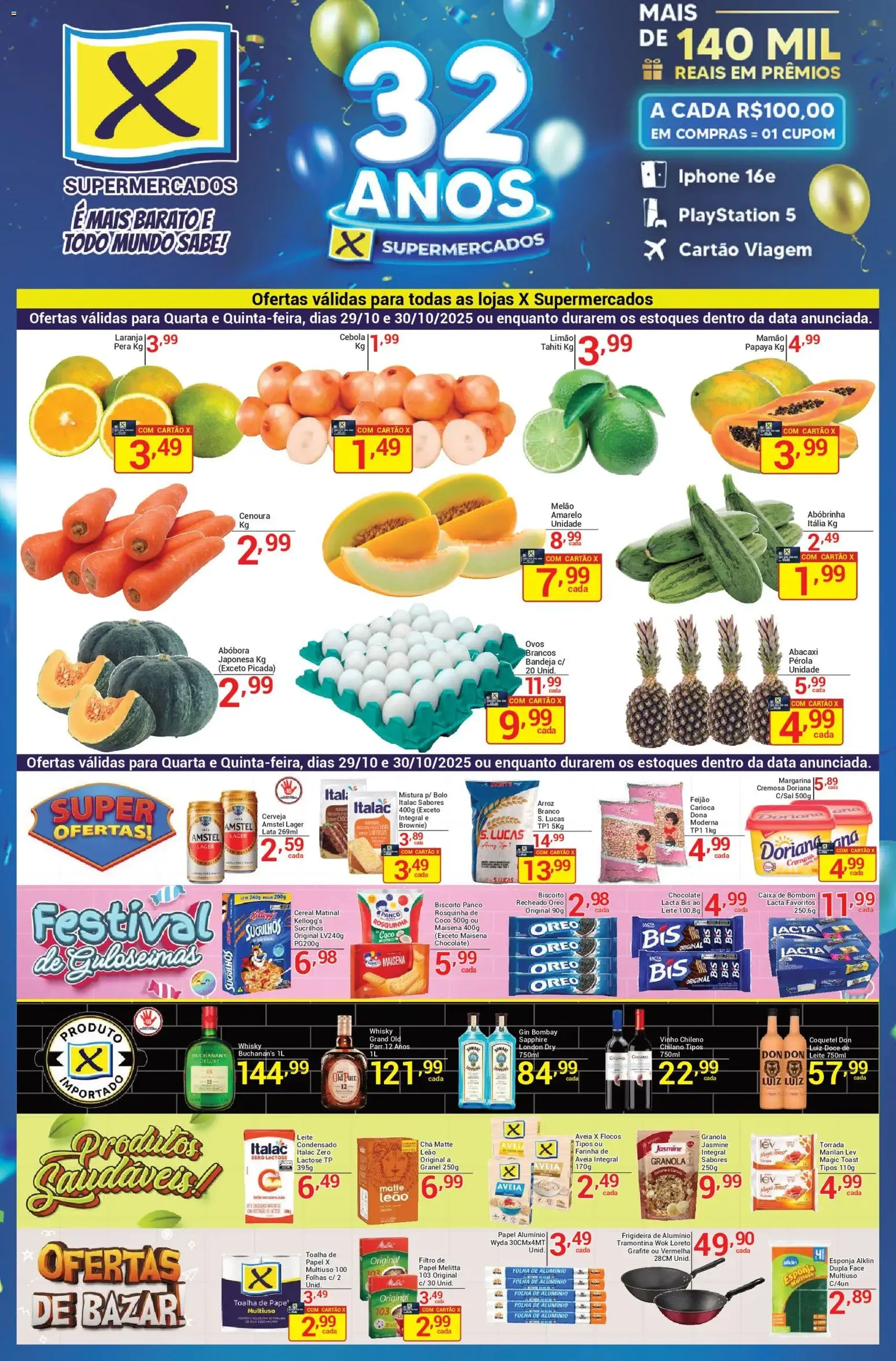 X Supermercados - Ofertas da semana - folheto válido a partir de 29/10/2025 página 1 de 2