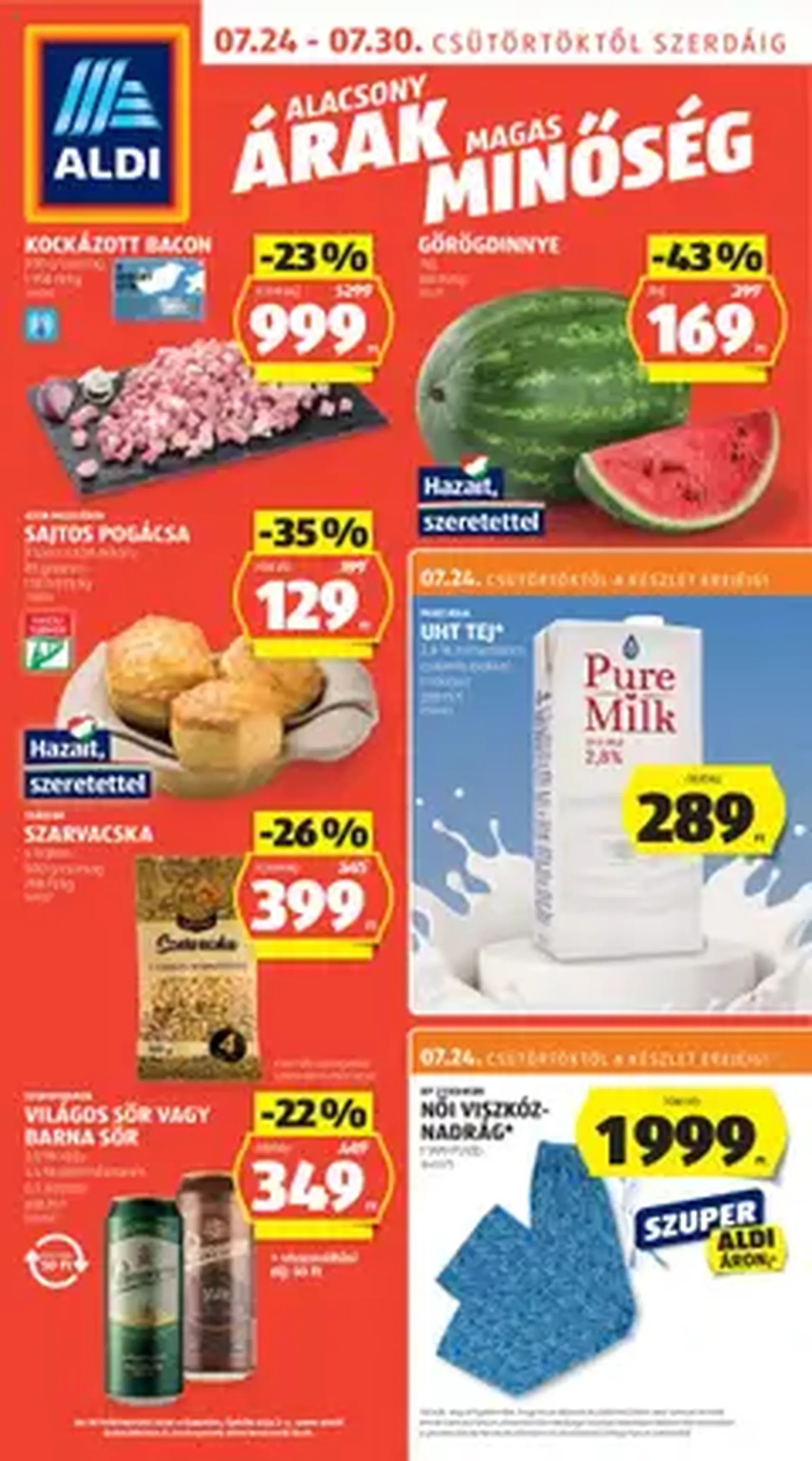 Aldi Akciós újság - 2025.07.24. érvényes szórólap 1 oldal 1 oldalból