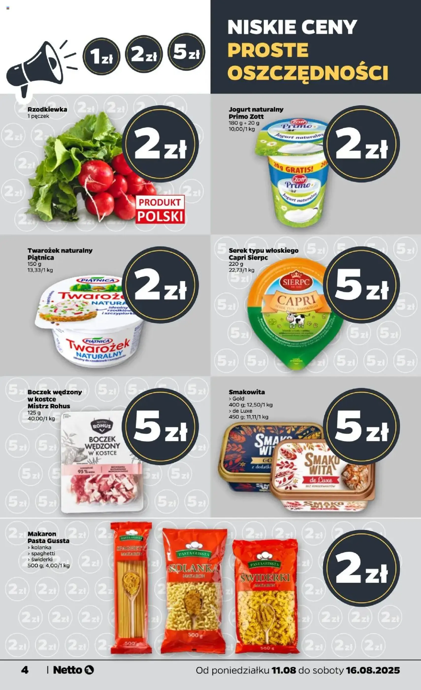 Netto gazetka - Spożywcza - ważny gazetka od 11.08.2025 strona 4 z 29 Netto gazetka - Spożywcza - ważny gazetka od 11.08.2025 strona 4 z 29
