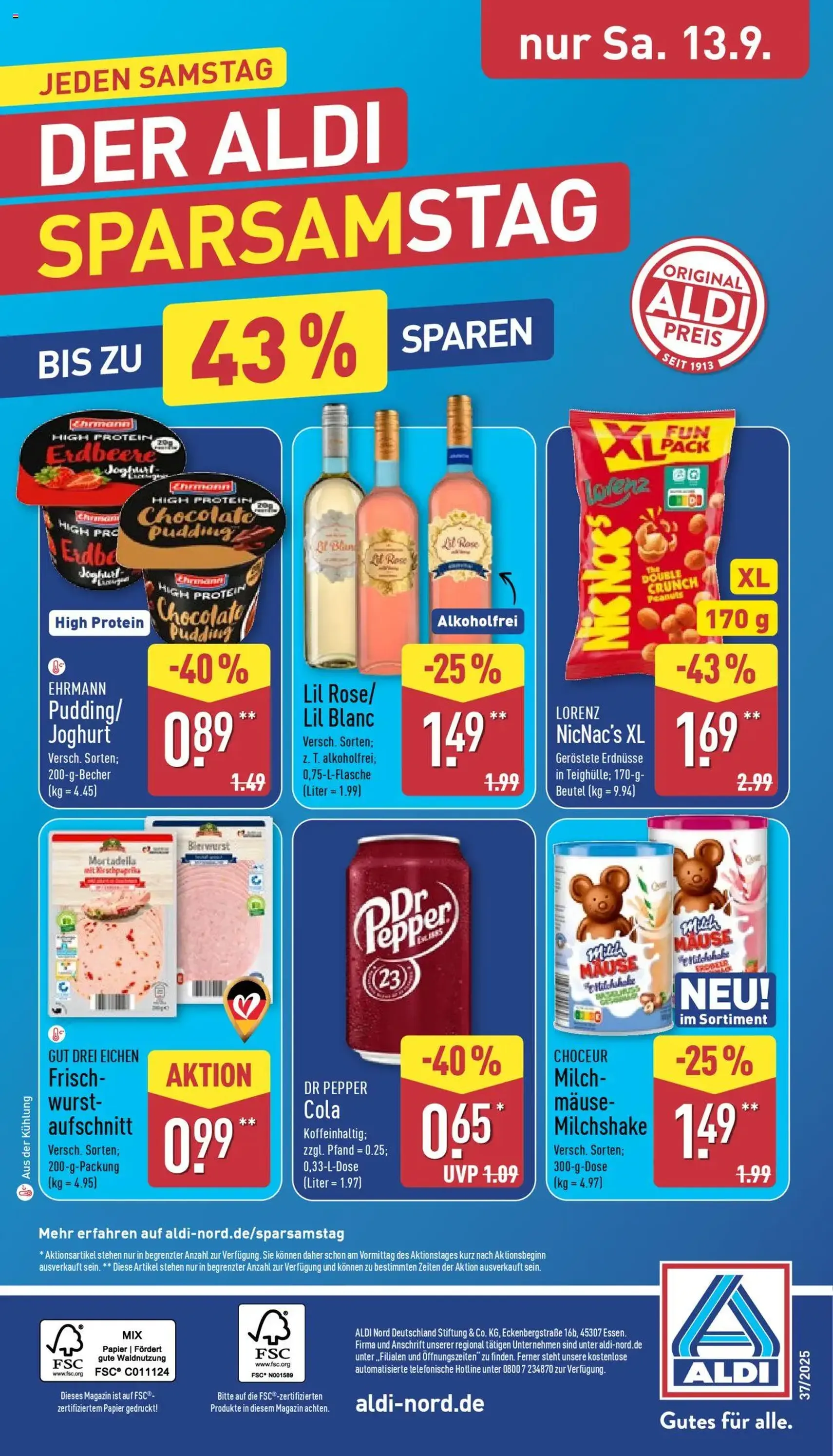 Aldi Prospekt - Gültiger Prospekt ab 08.09.2025, Seite 40 von insgesamt 47 Aldi Prospekt - Gültiger Prospekt ab 08.09.2025, Seite 40 von insgesamt 47