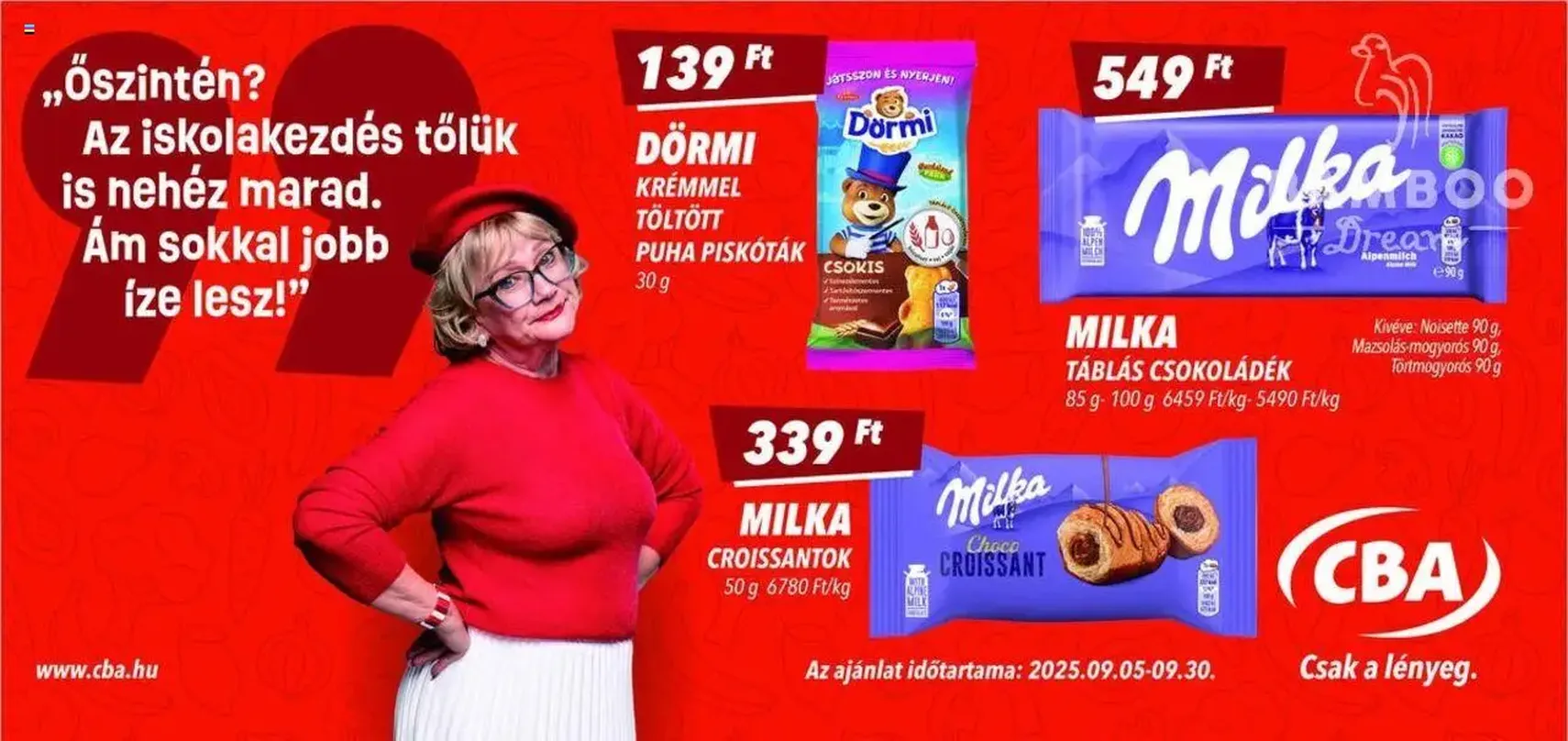 CBA - Óriásplakátok - 2025.09.05. érvényes szórólap 2 oldal 4 oldalból