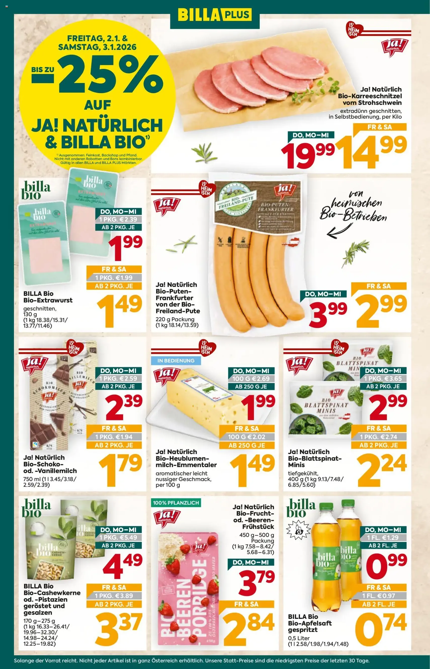 Billa Plus Flugblatt - Gültiger Prospekt ab 02.01.2026, Seite 9 von insgesamt 19