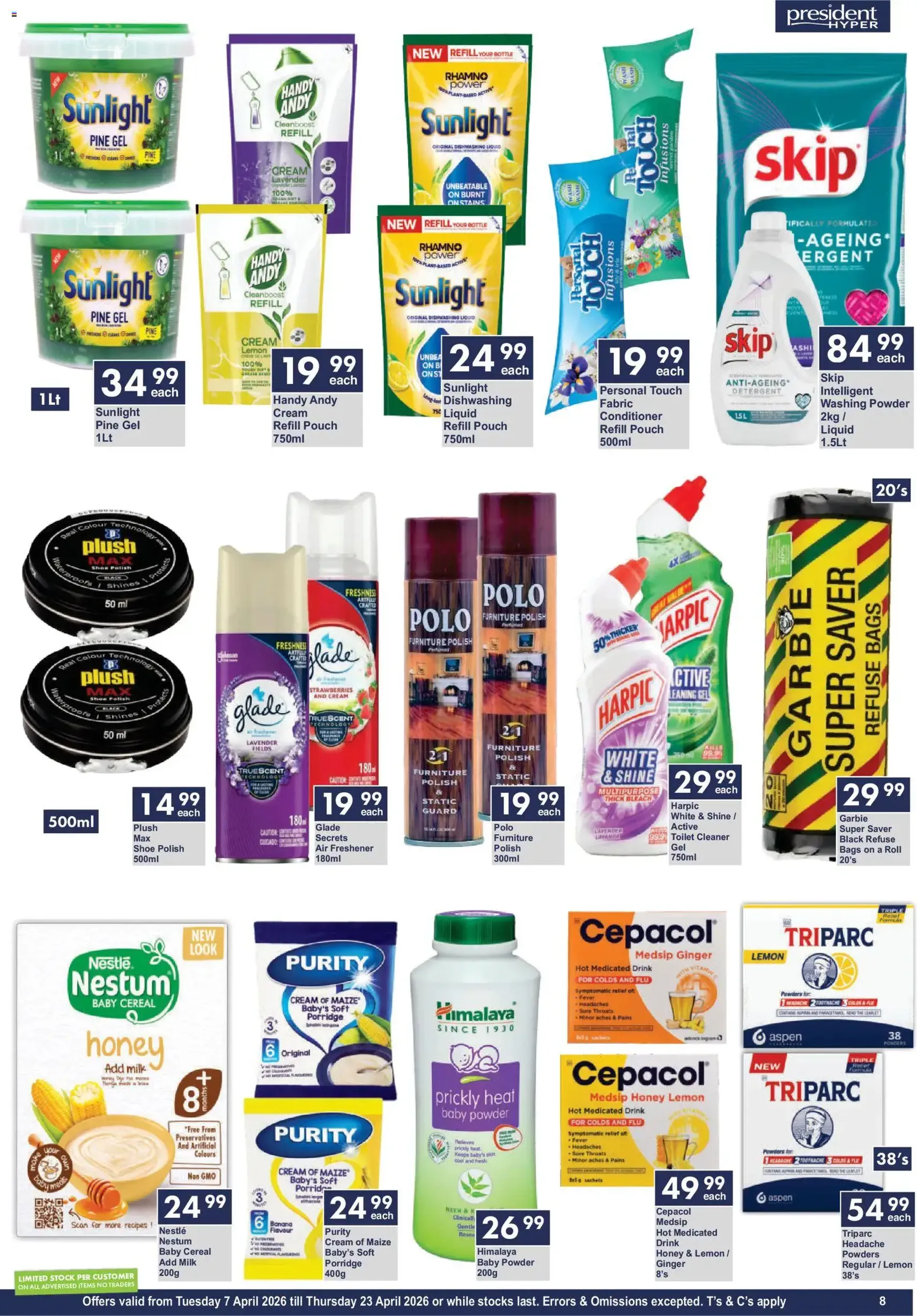 President Hyper - Hot Deals - valid flyer from 07/04/2026, page 8 of 9