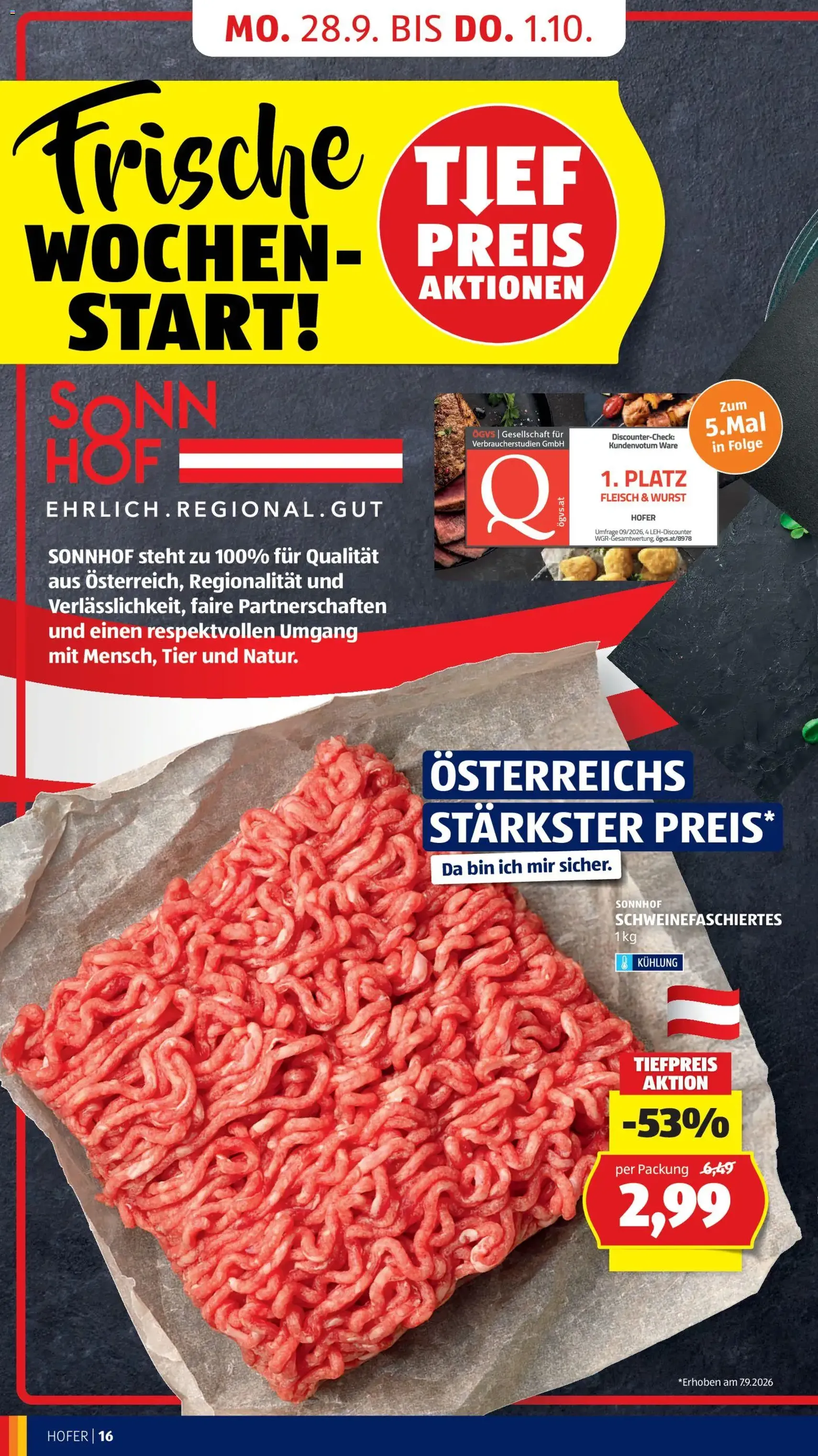 Hofer Flugblatt - Gültiger Prospekt ab 25.09.2026, Seite 22 von insgesamt 49
