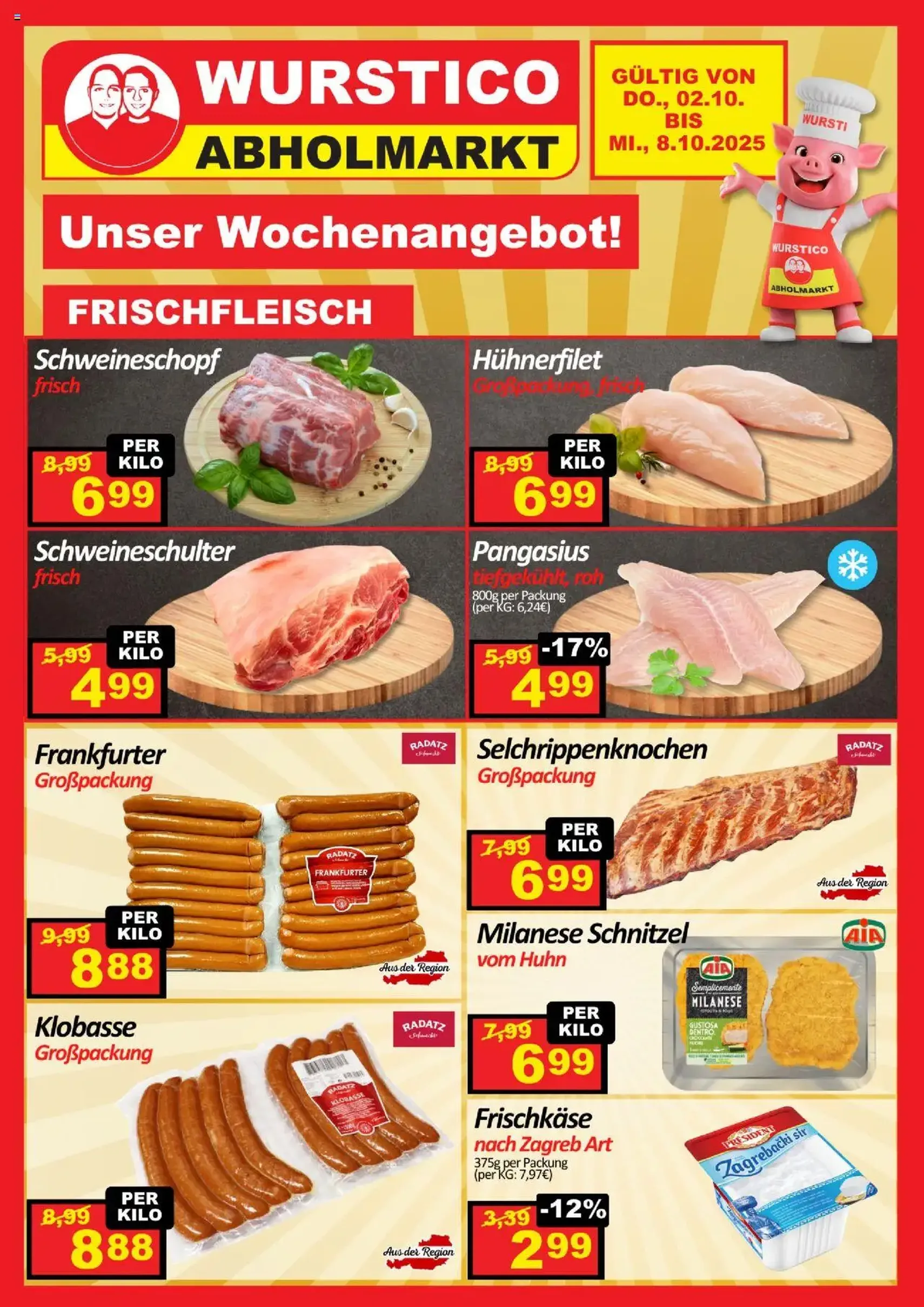 Wurstico Abholmarkt Flugblatt - Gültiger Prospekt ab 09.10.2025, Seite 4 von insgesamt 6