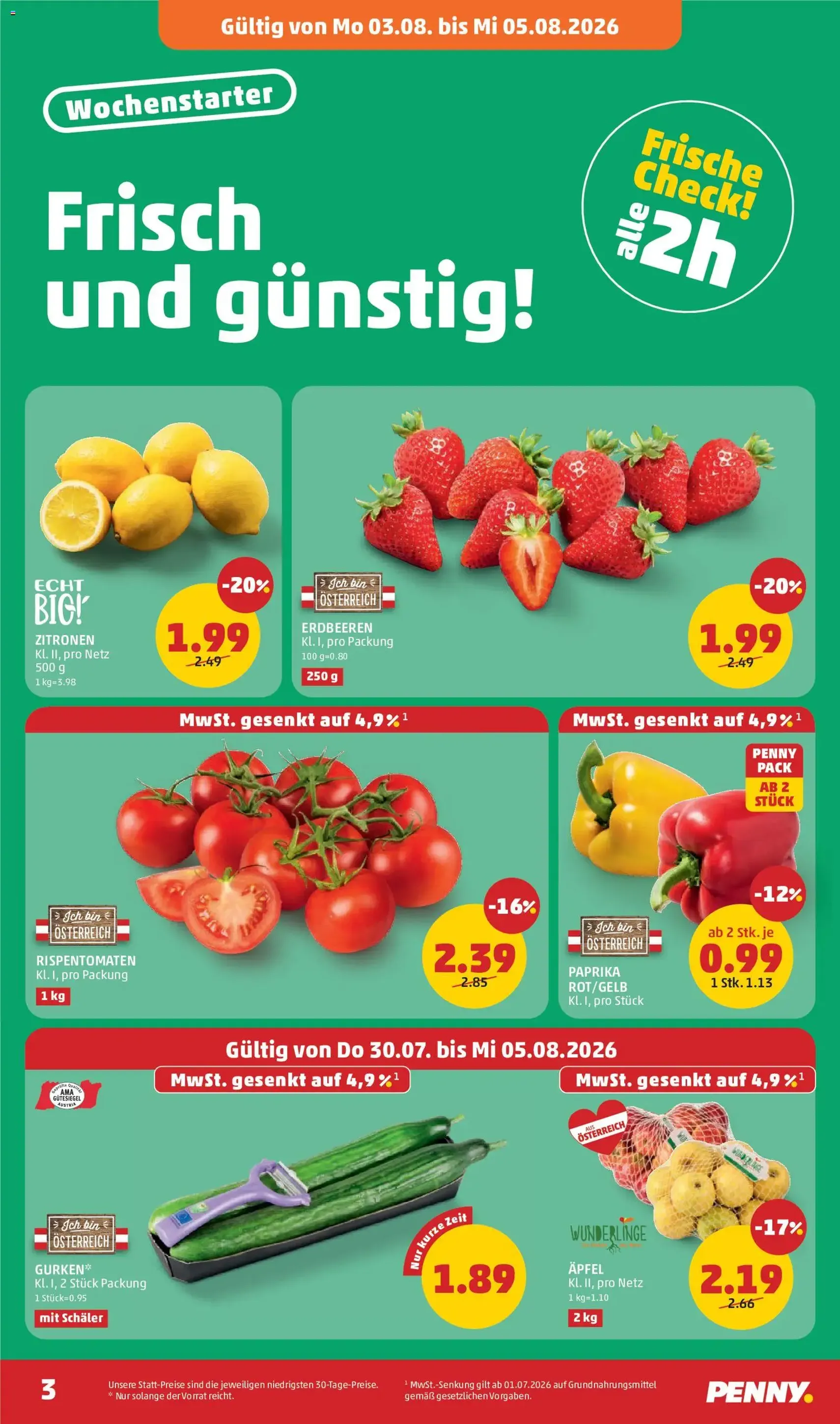 Penny Markt Flugblatt - Gültiger Prospekt ab 30.07.2026, Seite 3 von insgesamt 28