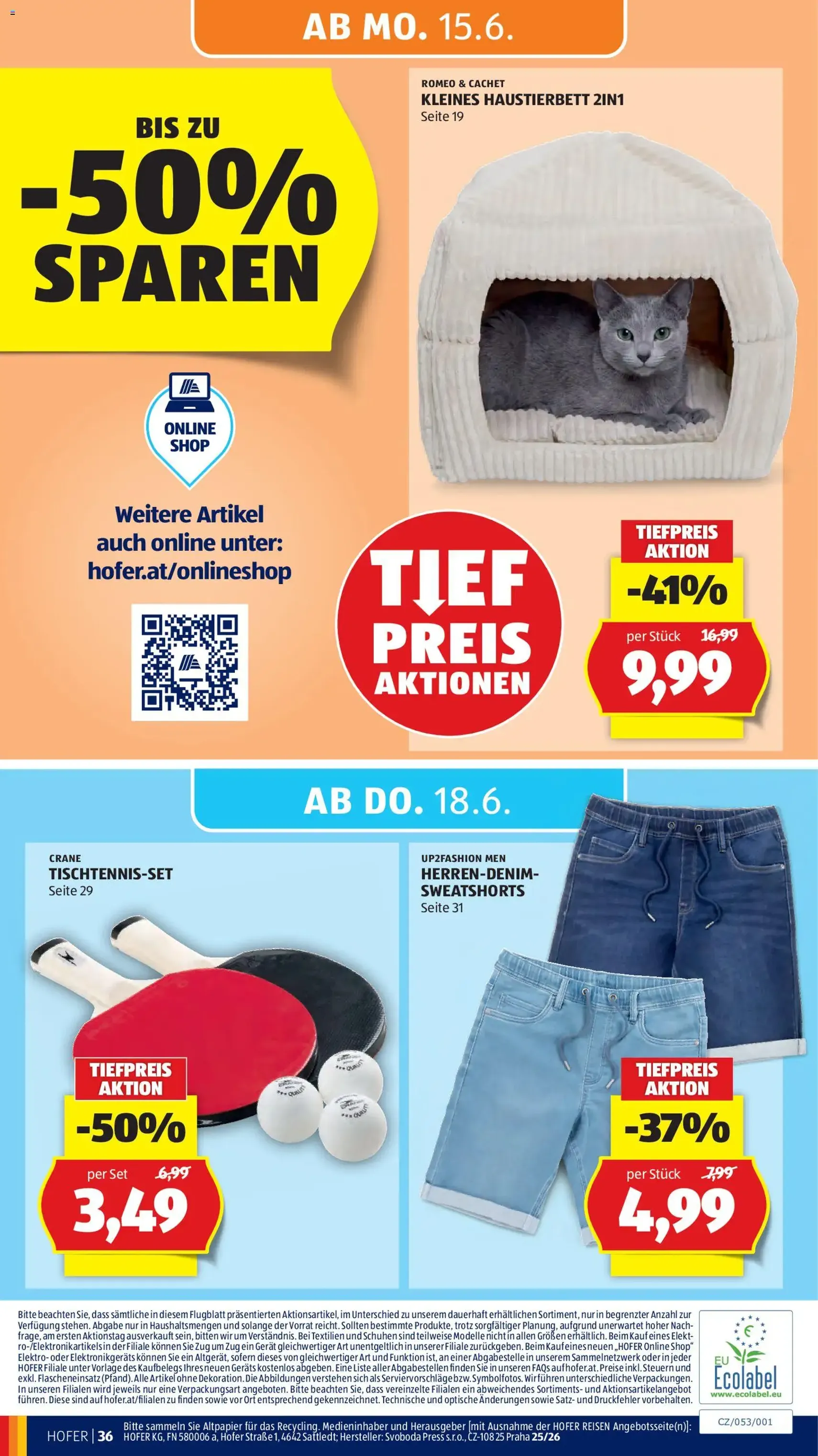 Hofer Flugblatt - Gültiger Prospekt ab 12.06.2026, Seite 40 von insgesamt 42