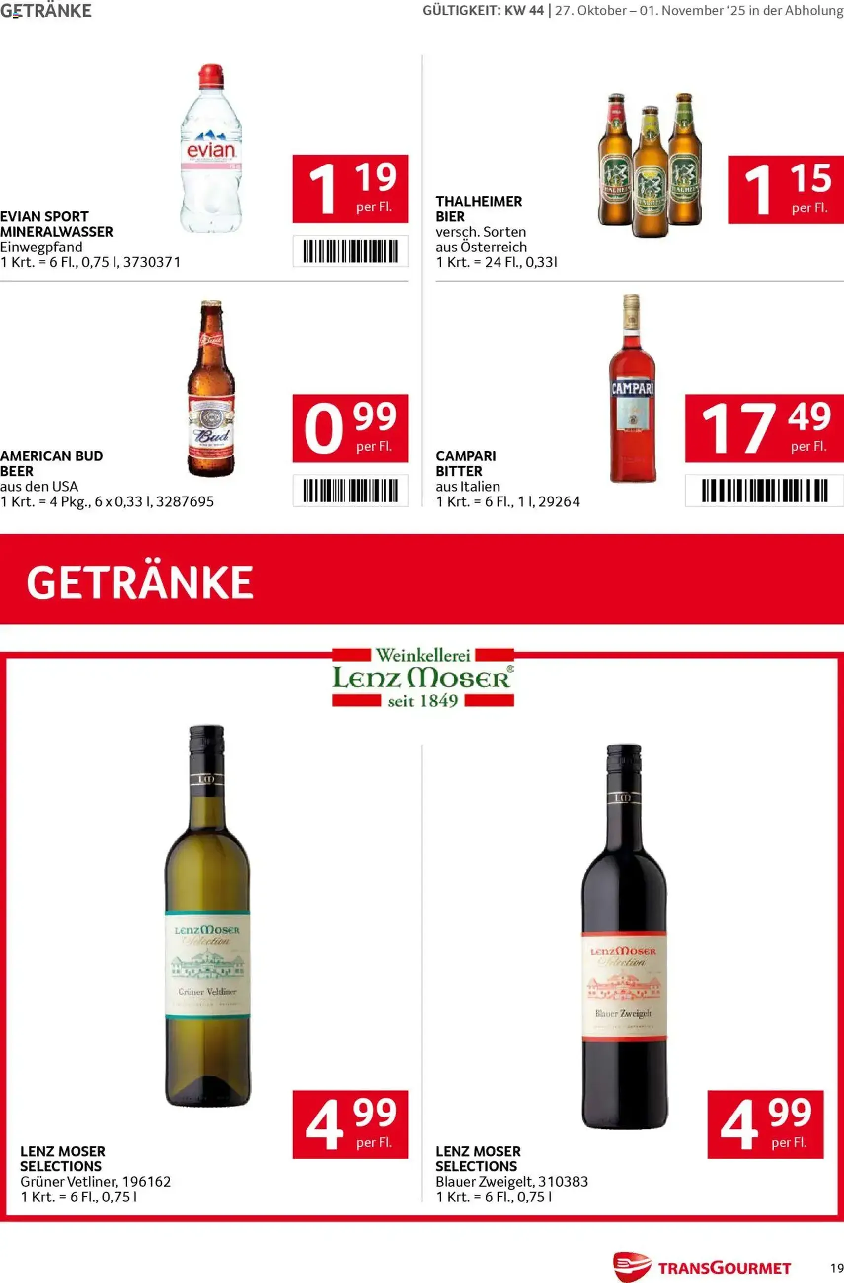 Transgourmet Flugblatt - Gültiger Prospekt ab 26.10.2025, Seite 19 von insgesamt 32 Transgourmet Flugblatt - Gültiger Prospekt ab 26.10.2025, Seite 19 von insgesamt 32
