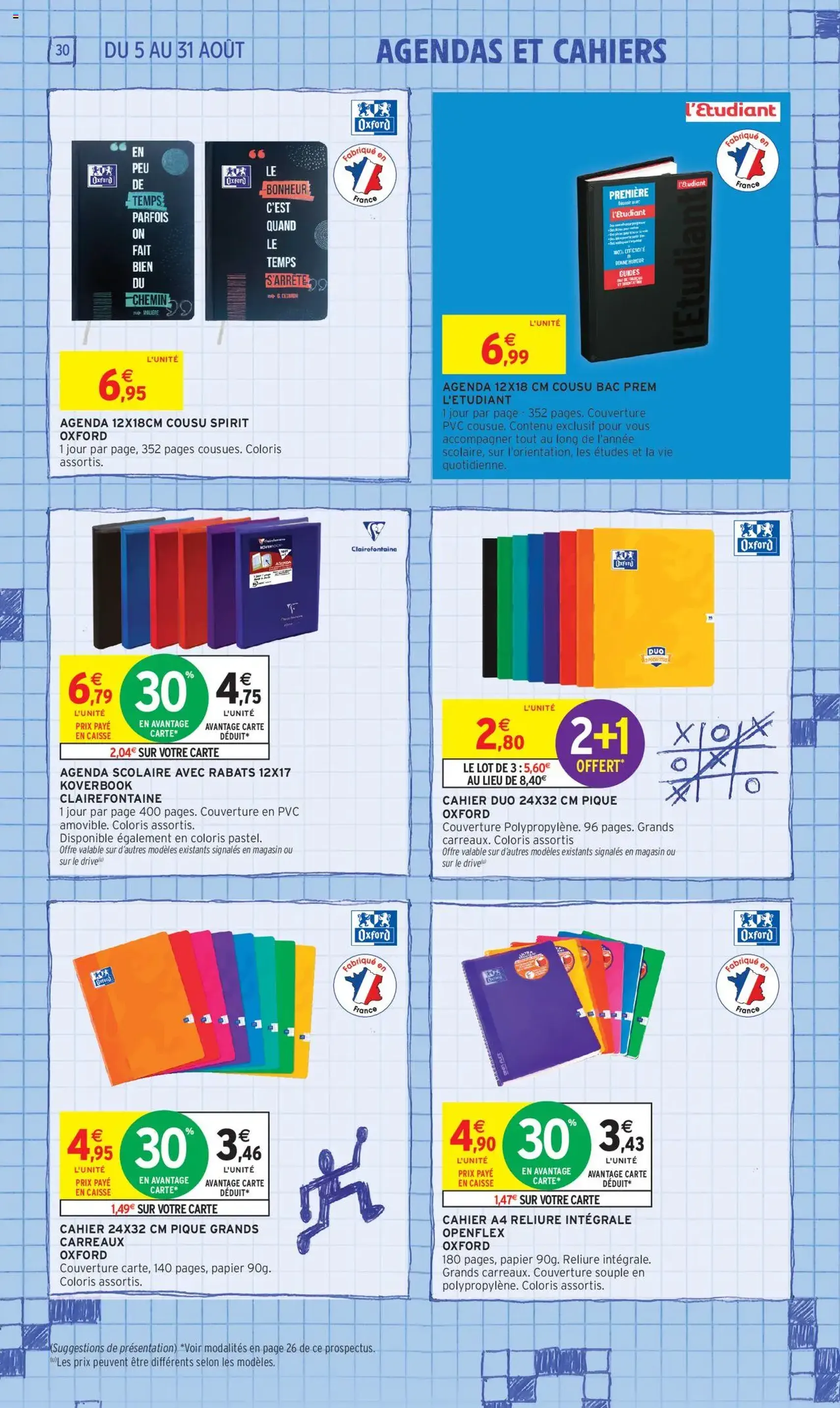 Intermarché - 70% en avantage carte sur une sélection rentrée des classes - brochure valable à partir du 05/08/2025, page 30 sur 60 Intermarché - 70% en avantage carte sur une sélection rentrée des classes - brochure valable à partir du 05/08/2025, page 30 sur 60