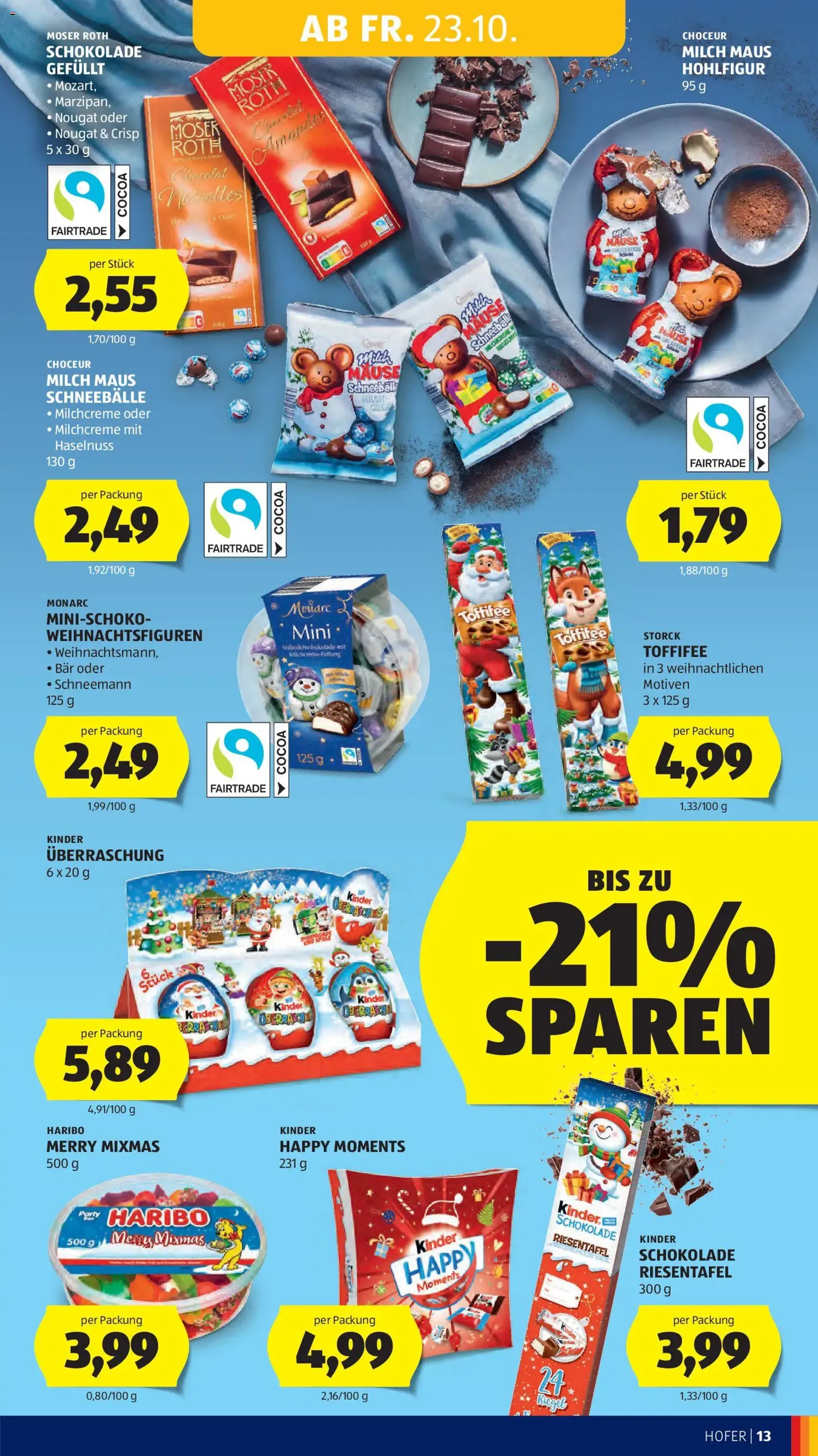 Hofer Flugblatt - Gültiger Prospekt ab 23.10.2026, Seite 21 von insgesamt 50