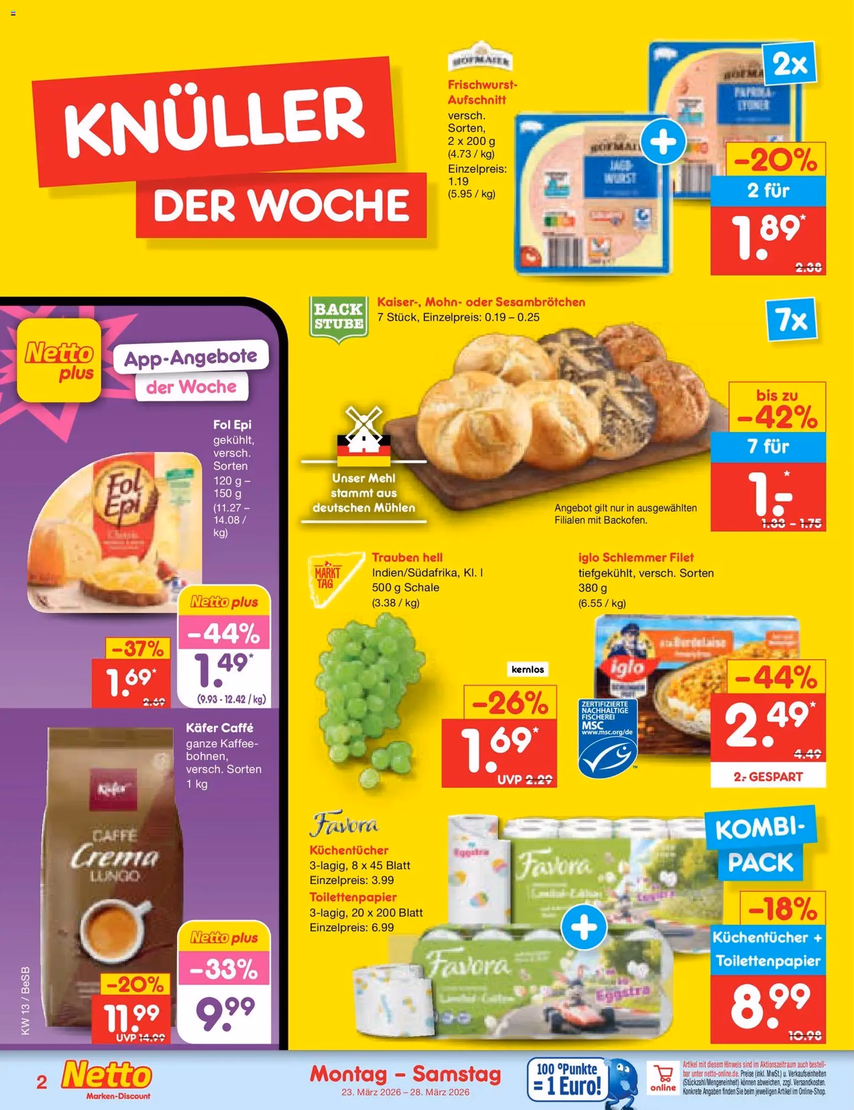 Netto Marken-Discount Prospekt - Gültiger Prospekt ab 23.03.2026, Seite 2 von insgesamt 60