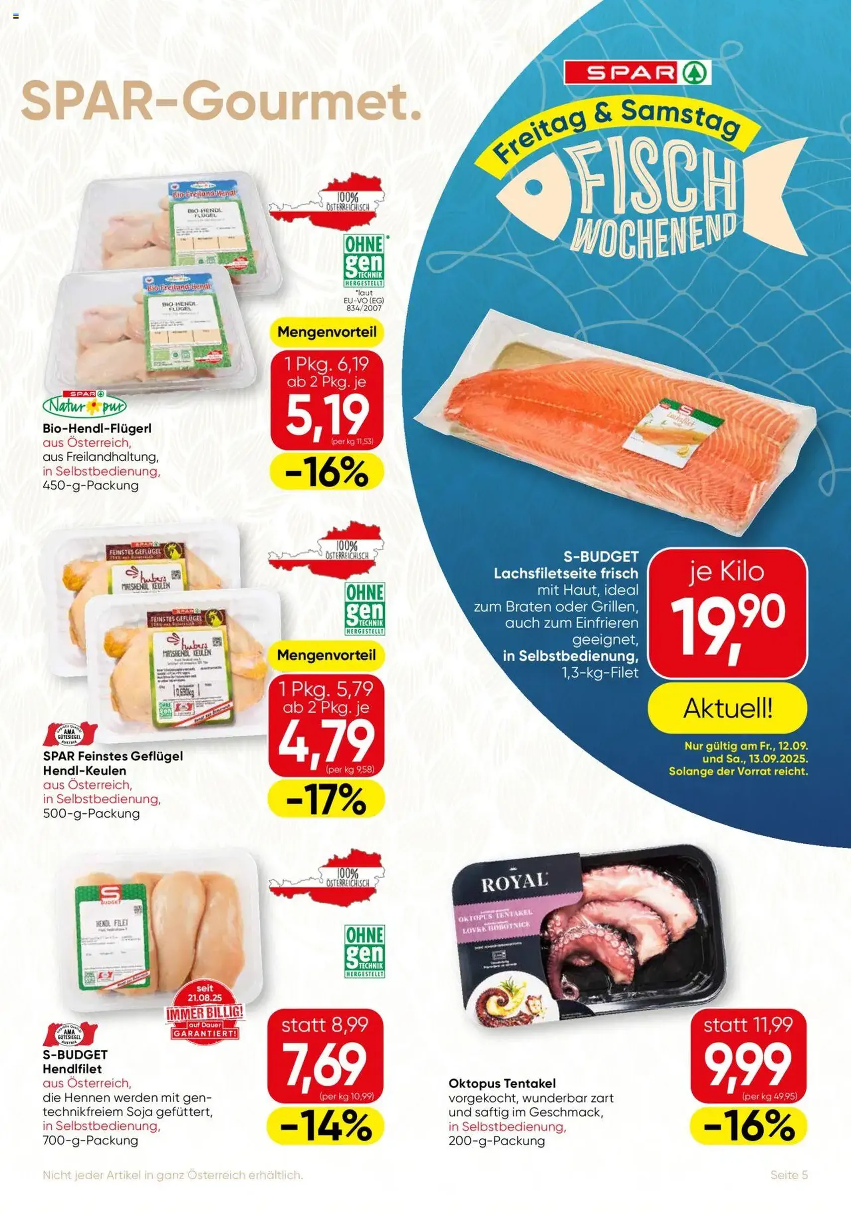 SPAR Gourmet Flugblatt - Gültiger Prospekt ab 11.09.2025, Seite 5 von insgesamt 12