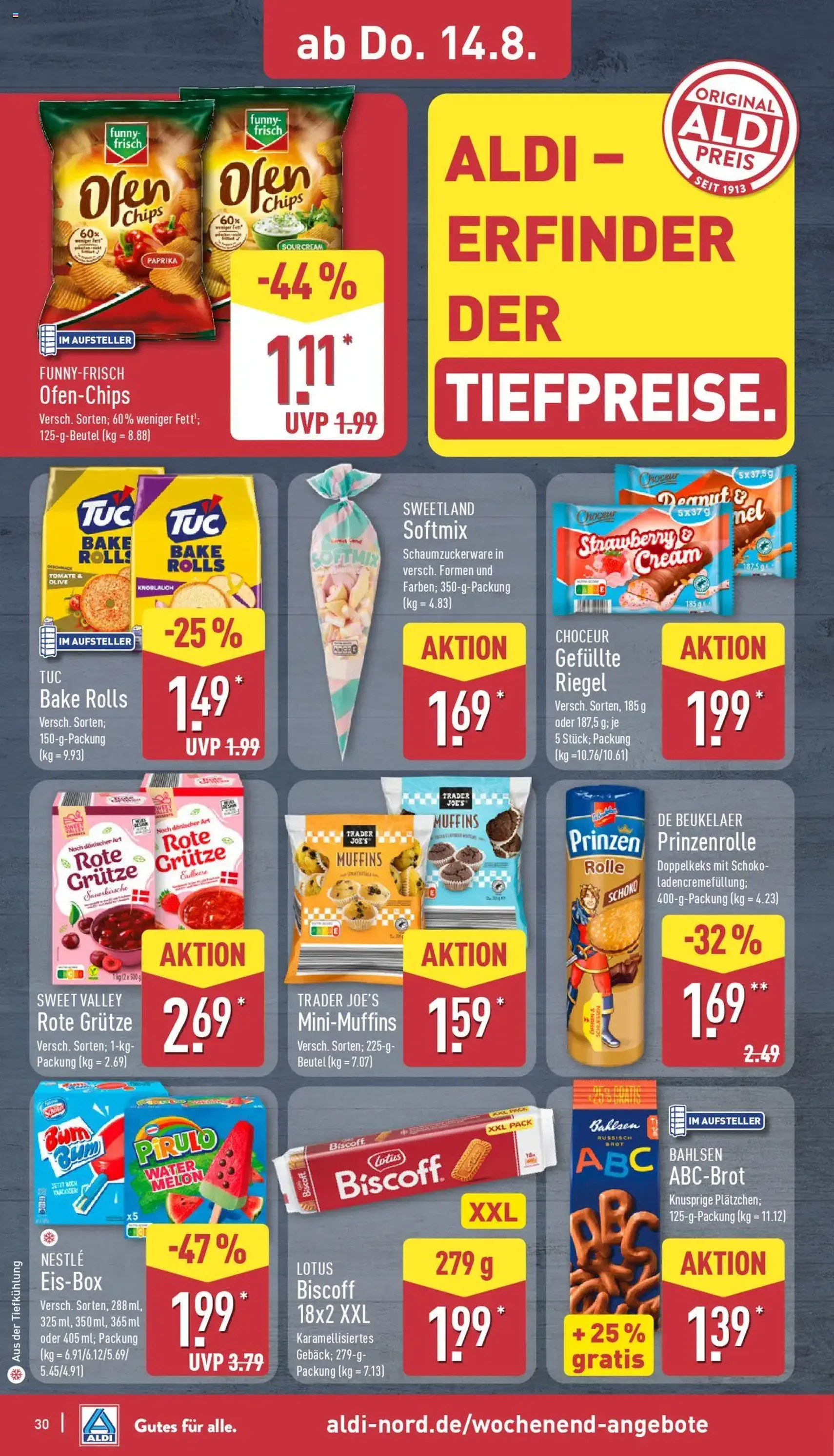 Aldi Prospekt - Gültiger Prospekt ab 11.08.2025, Seite 30 von insgesamt 43 Aldi Prospekt - Gültiger Prospekt ab 11.08.2025, Seite 30 von insgesamt 43